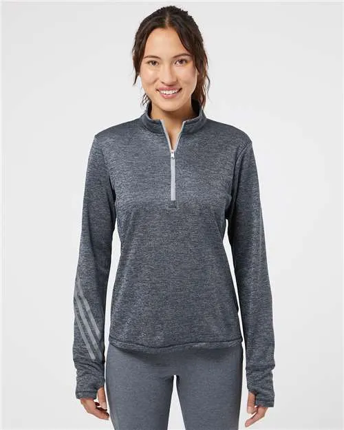Adidas A285 Pull-over Femme à Quart de Zip en Molleton Brossé Chiné