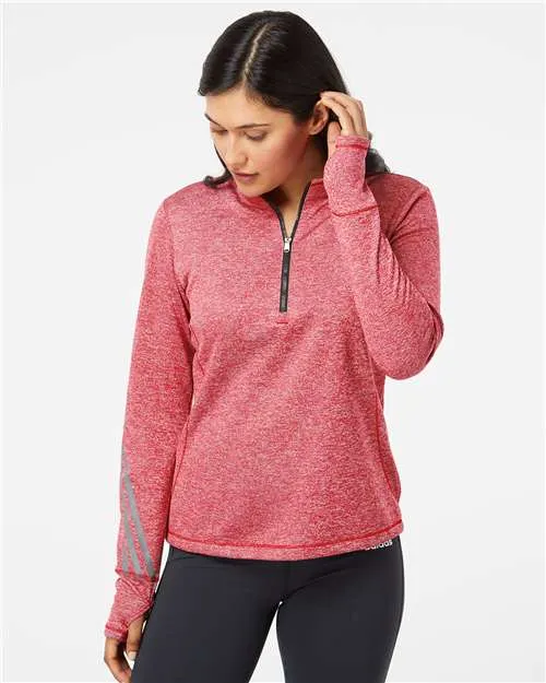 Adidas A285 Pull-over Femme à Quart de Zip en Molleton Brossé Chiné
