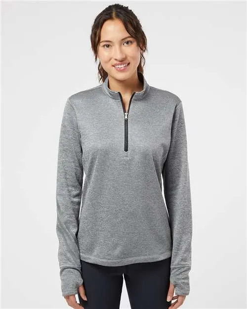Adidas A285 Pull-over Femme à Quart de Zip en Molleton Brossé Chiné
