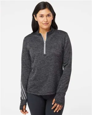 Adidas A285 Pull-over Femme à Quart de Zip en Molleton Brossé Chiné