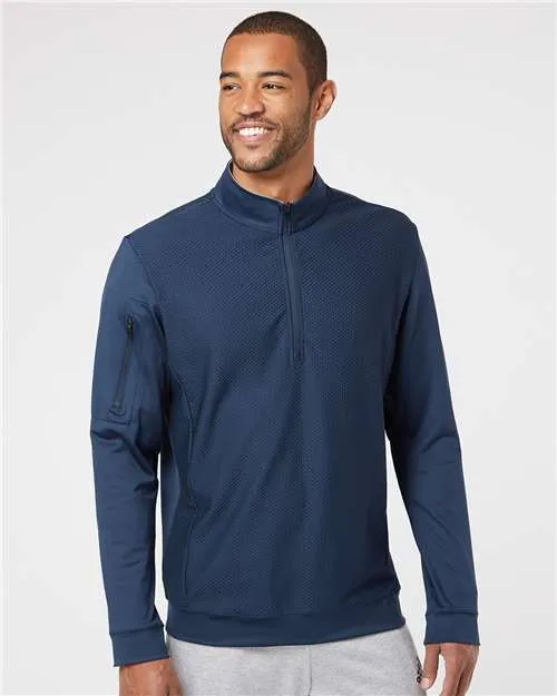 Adidas A295 Pull-Over Performance à Col Quart-Zip Texturé