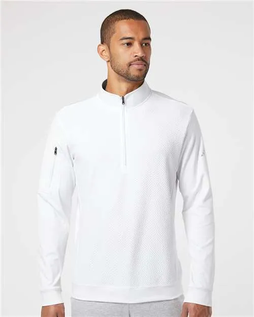 Adidas A295 Pull-Over Performance à Col Quart-Zip Texturé