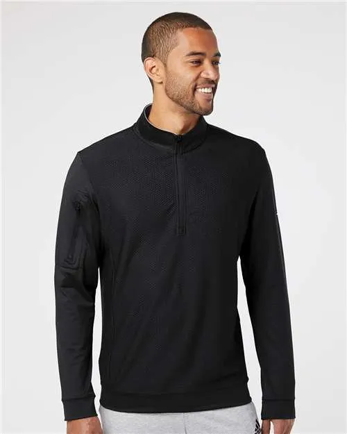 Adidas A295 Pull-Over Performance à Col Quart-Zip Texturé