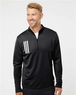 Adidas A482 Pull-over à col quart avec double maille et 3 bandes