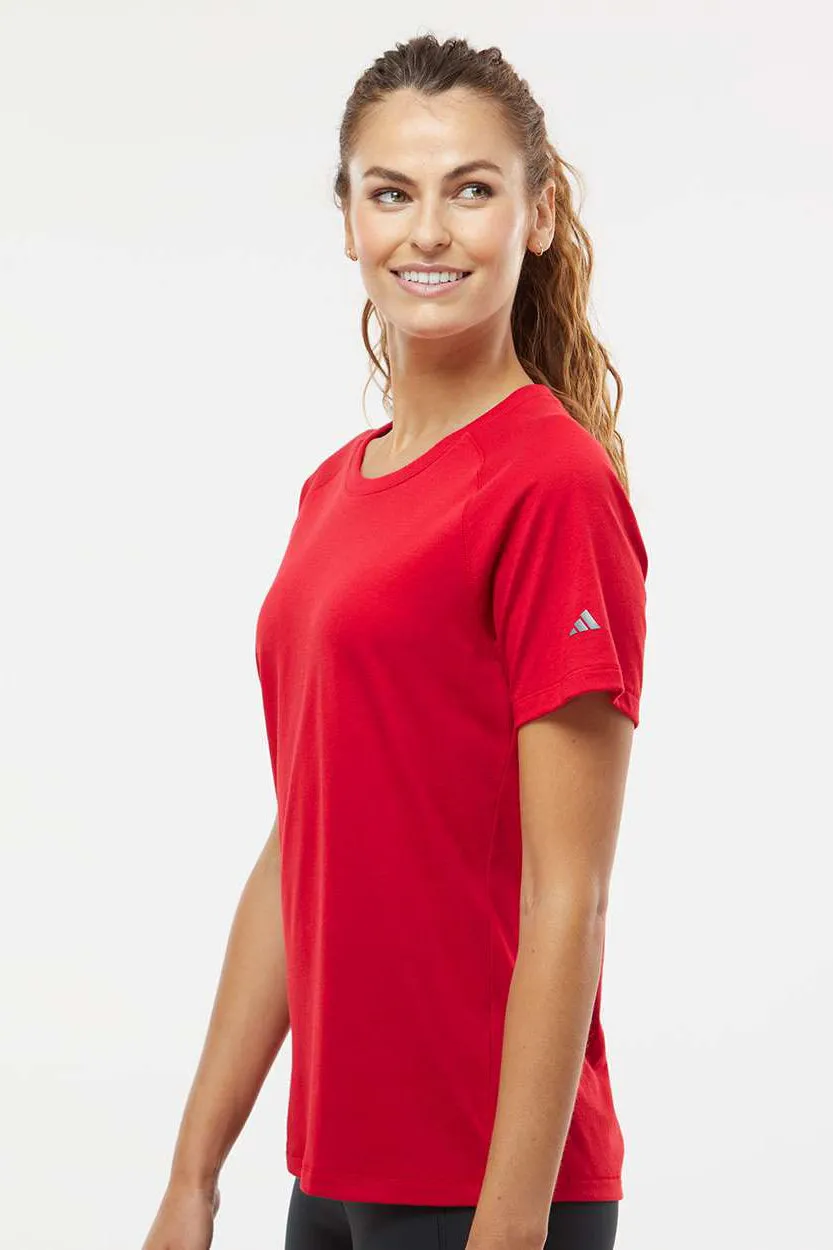 T-shirt à manches courtes pour femmes Adidas - Rouge Puissance