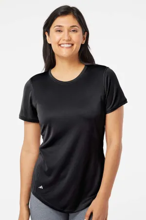 Adidas T-shirt à manches courtes col rond pour femme UPF 50  - Noir