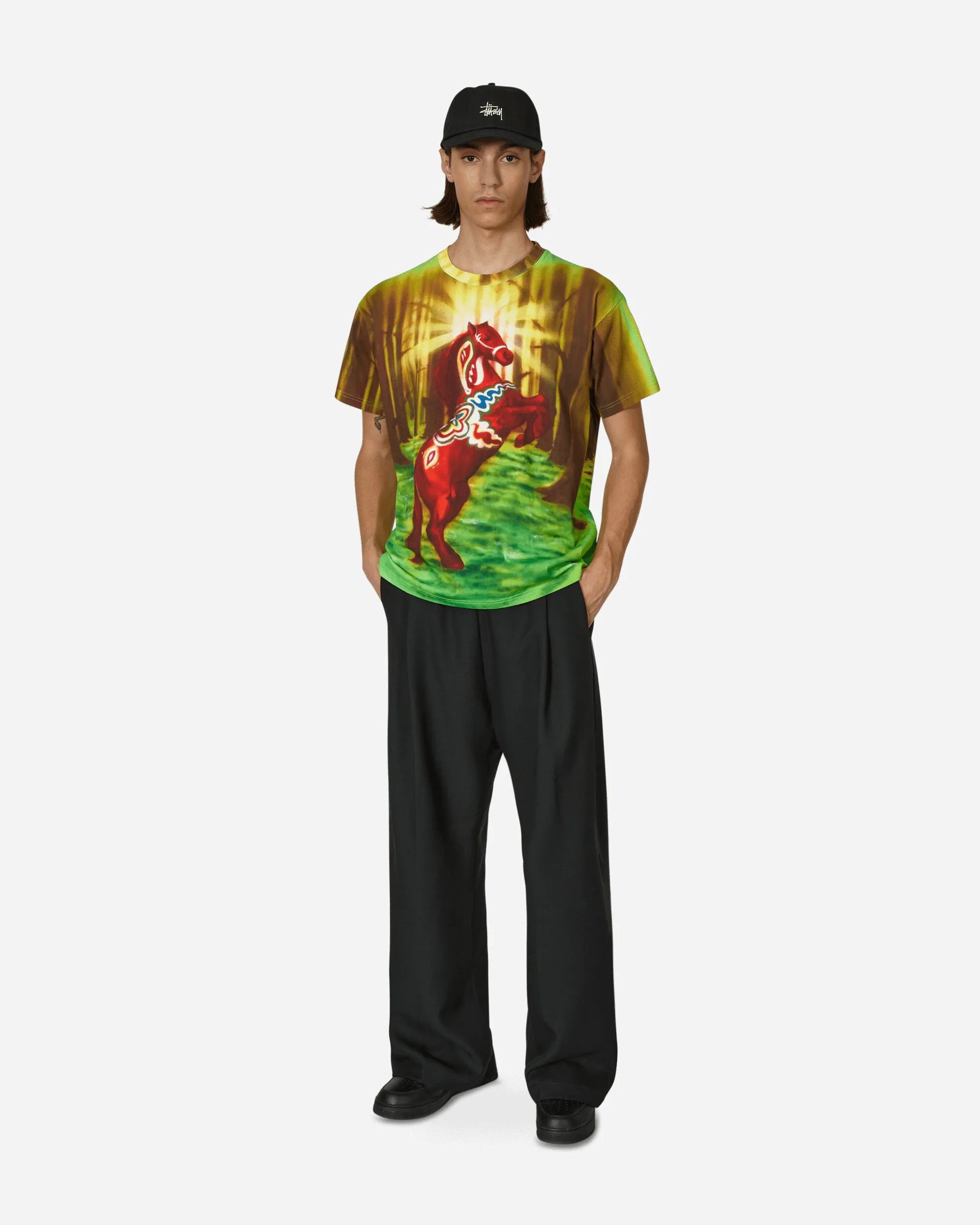 T-shirt Cheval à l'aérographe Multicolore