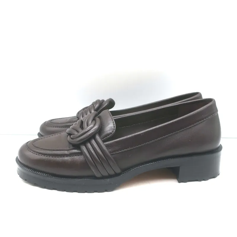 Alexandre Birman Vicky Loafers Cuir Marron Foncé Taille 38.5