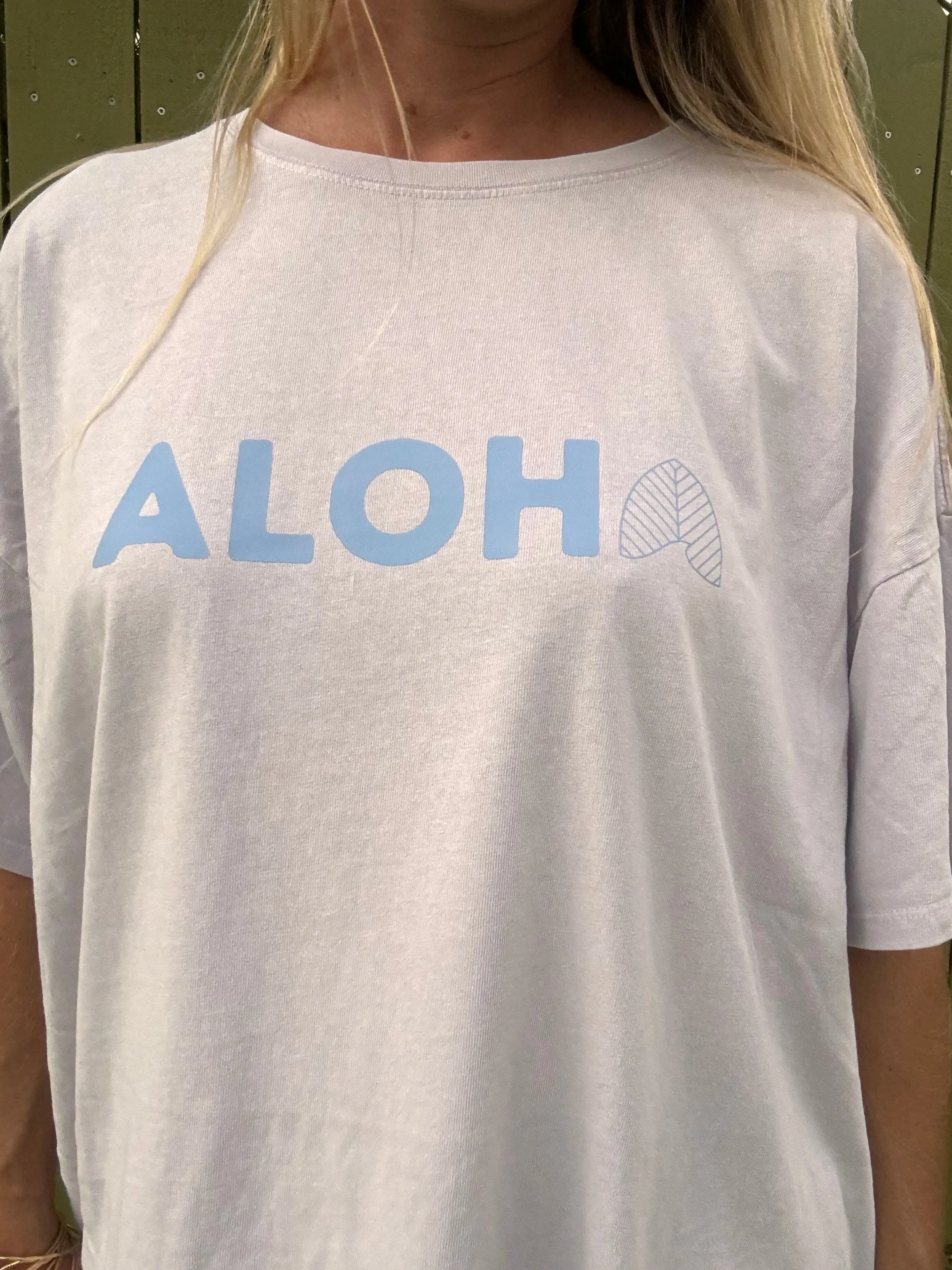 T-shirt oversize Aloha Arch - Lilas