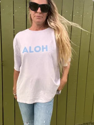 T-shirt oversize Aloha Arch - Lilas
