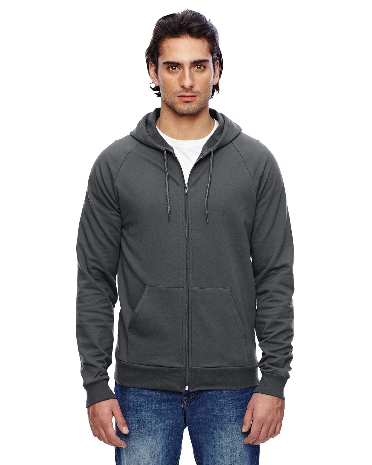 American Apparel 5497W Sweat à capuche unisexe Californie avec fermeture éclair