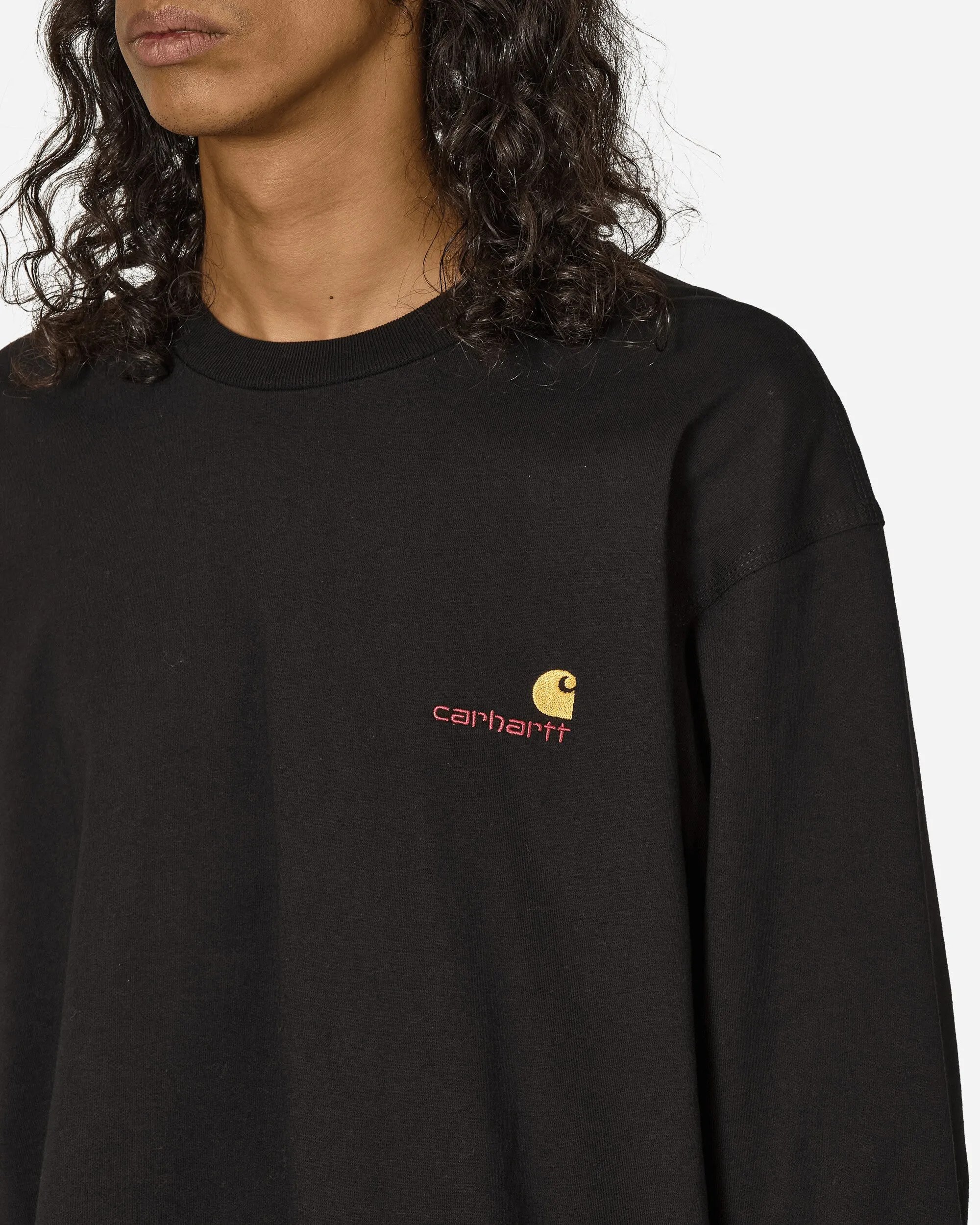 T-shirt manches longues American Script Noir