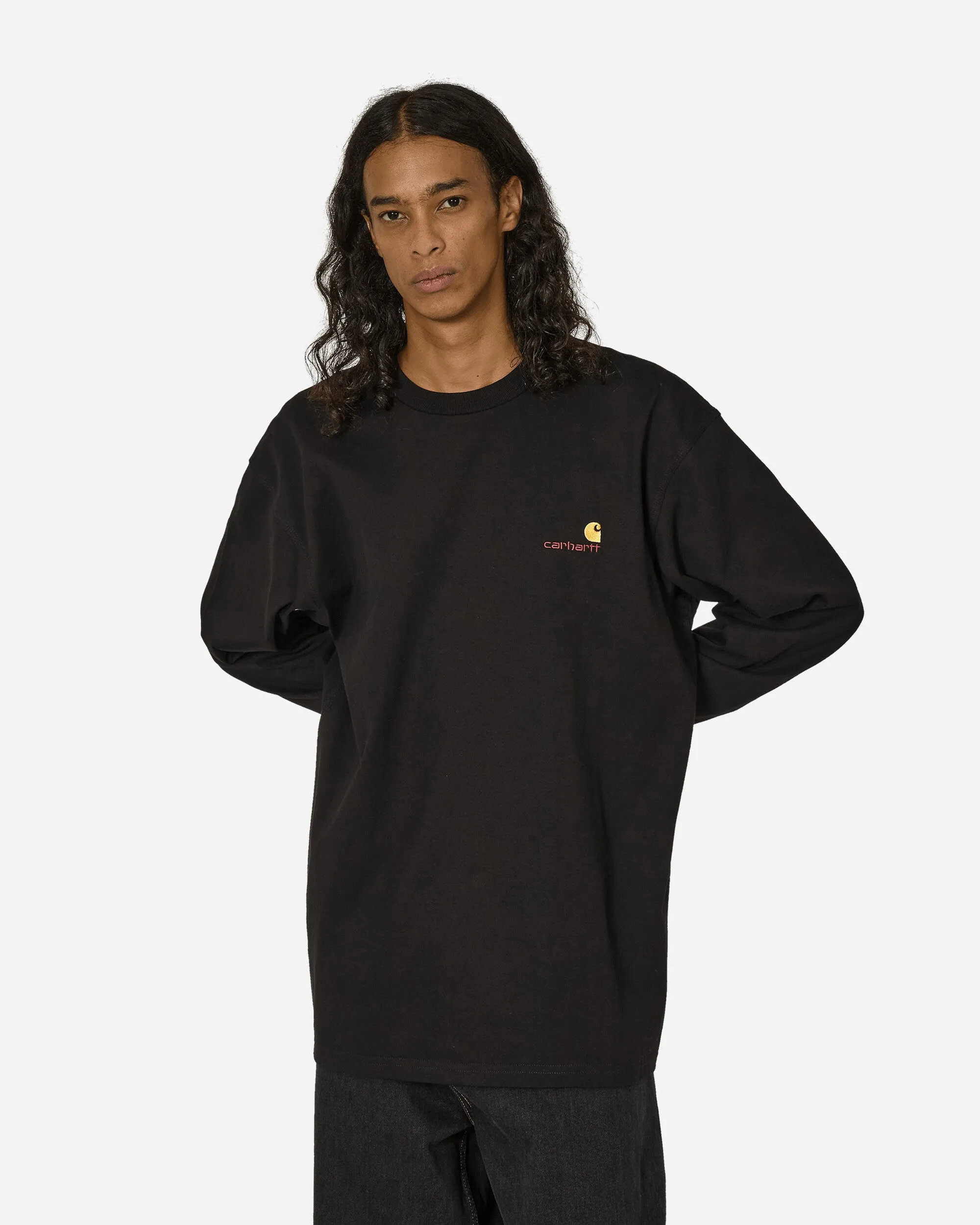 T-shirt manches longues American Script Noir