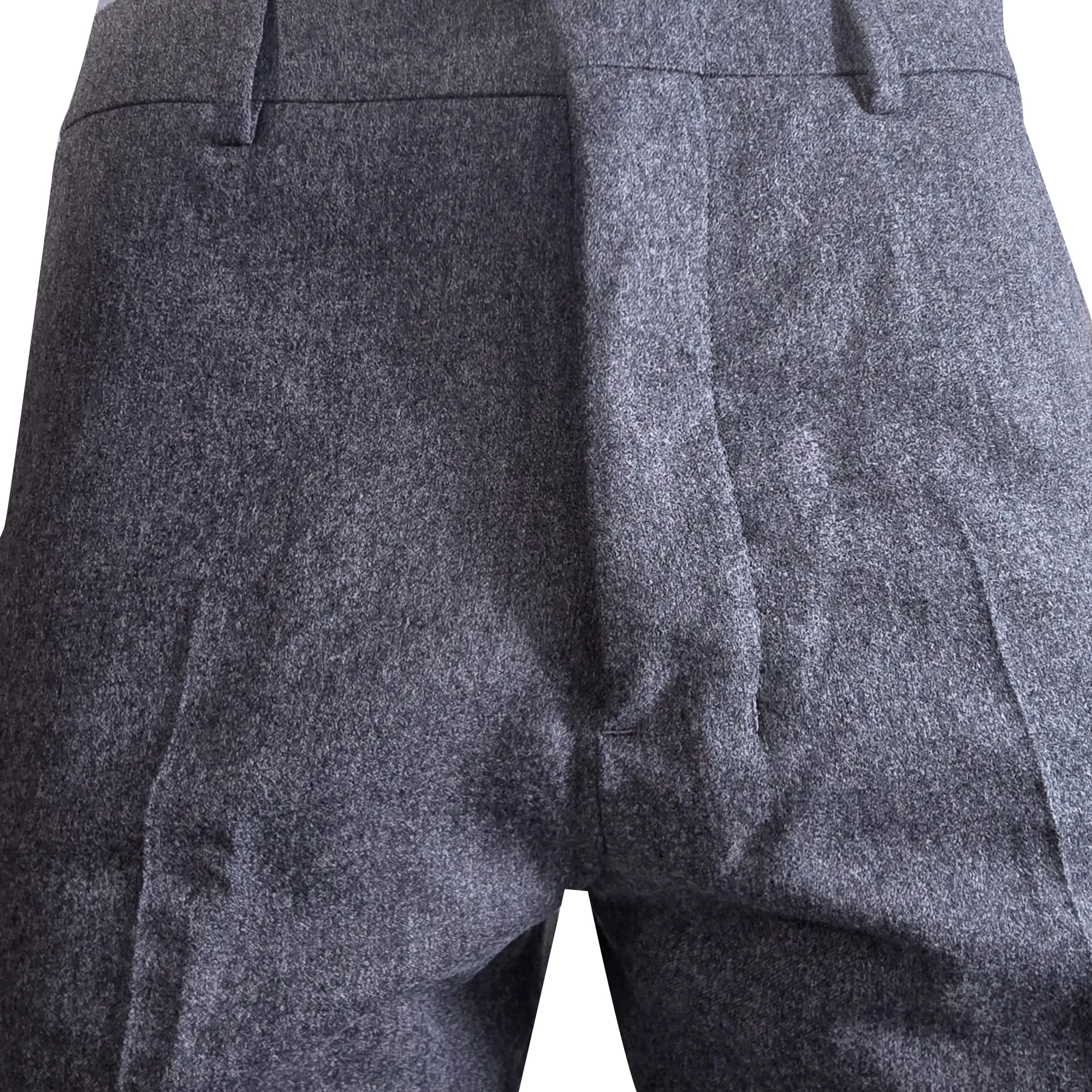 Pantalon Ami Slim-Fit en Laine Grise