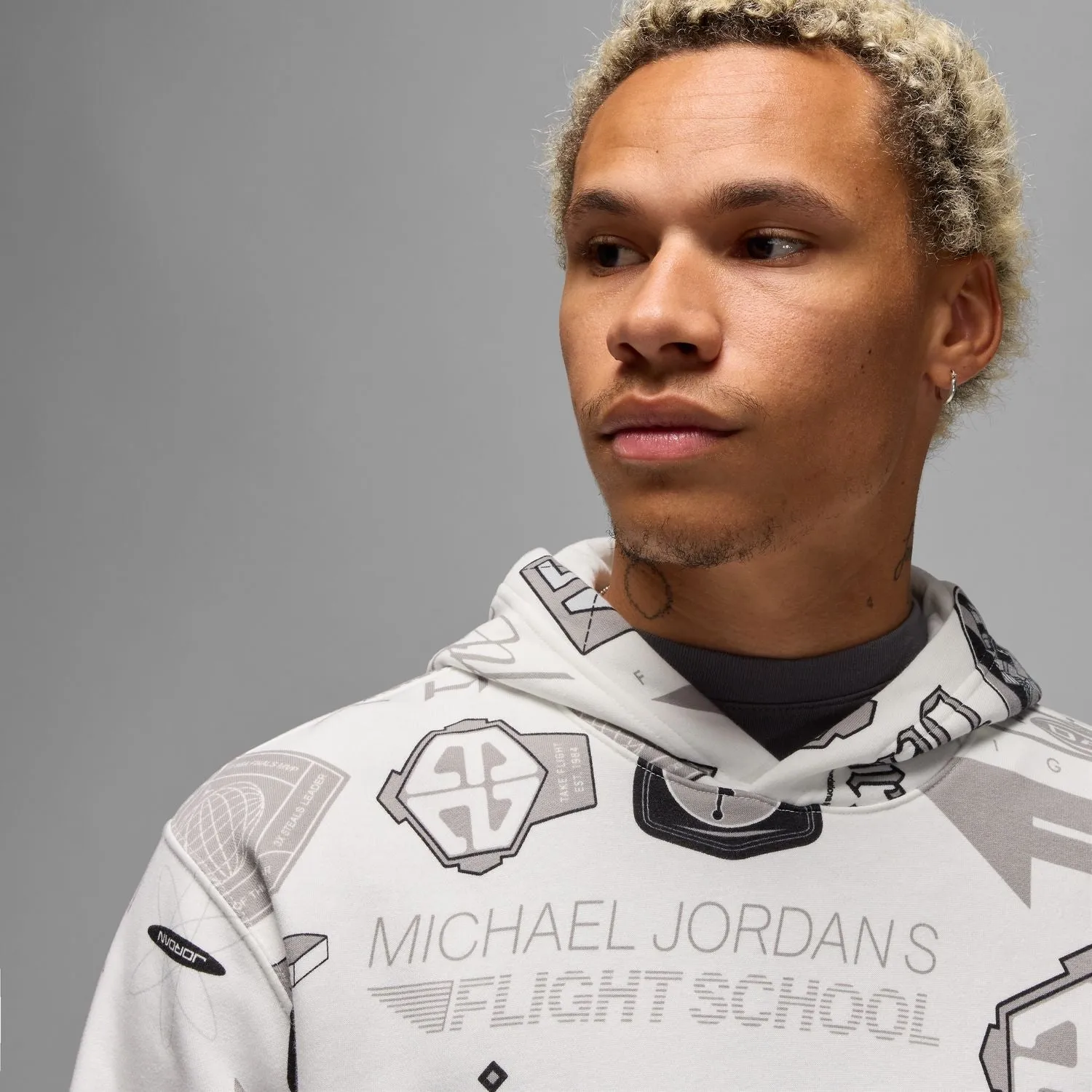 AOP Pull en polaire à capuche - Vêtements pour hommes Jordan