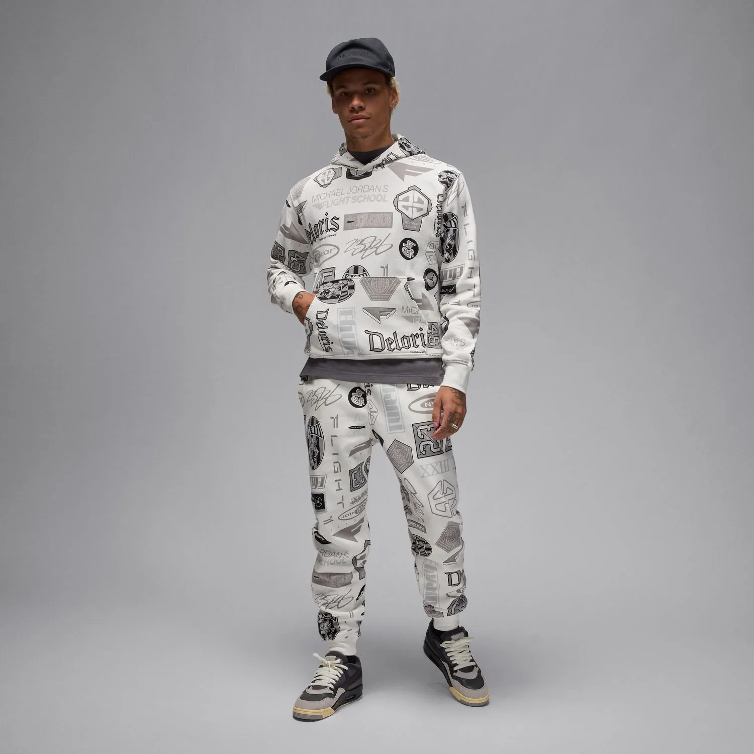 AOP Pull en polaire à capuche - Vêtements pour hommes Jordan