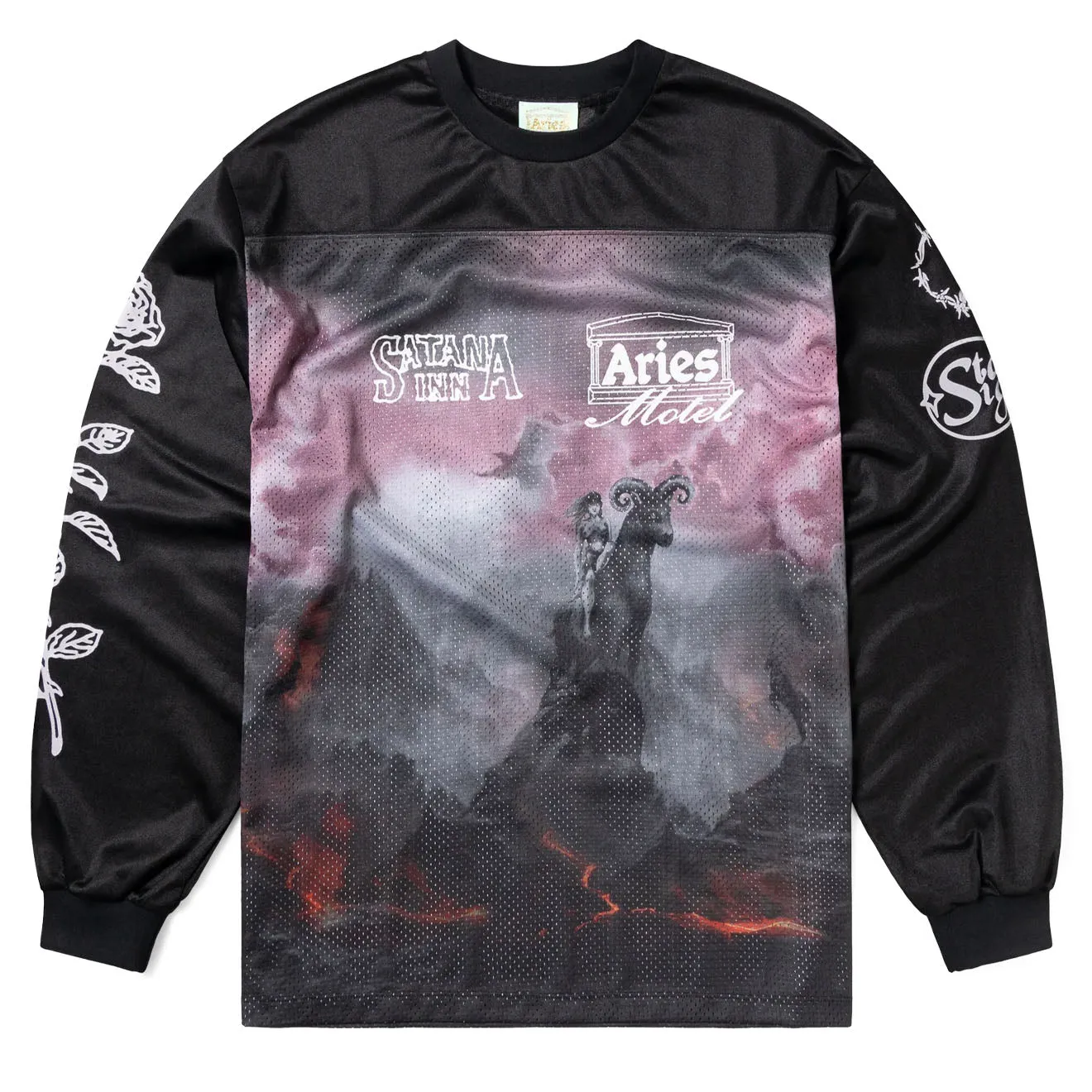 T-shirt manches longues Aries Ramscape Airtex Noir
