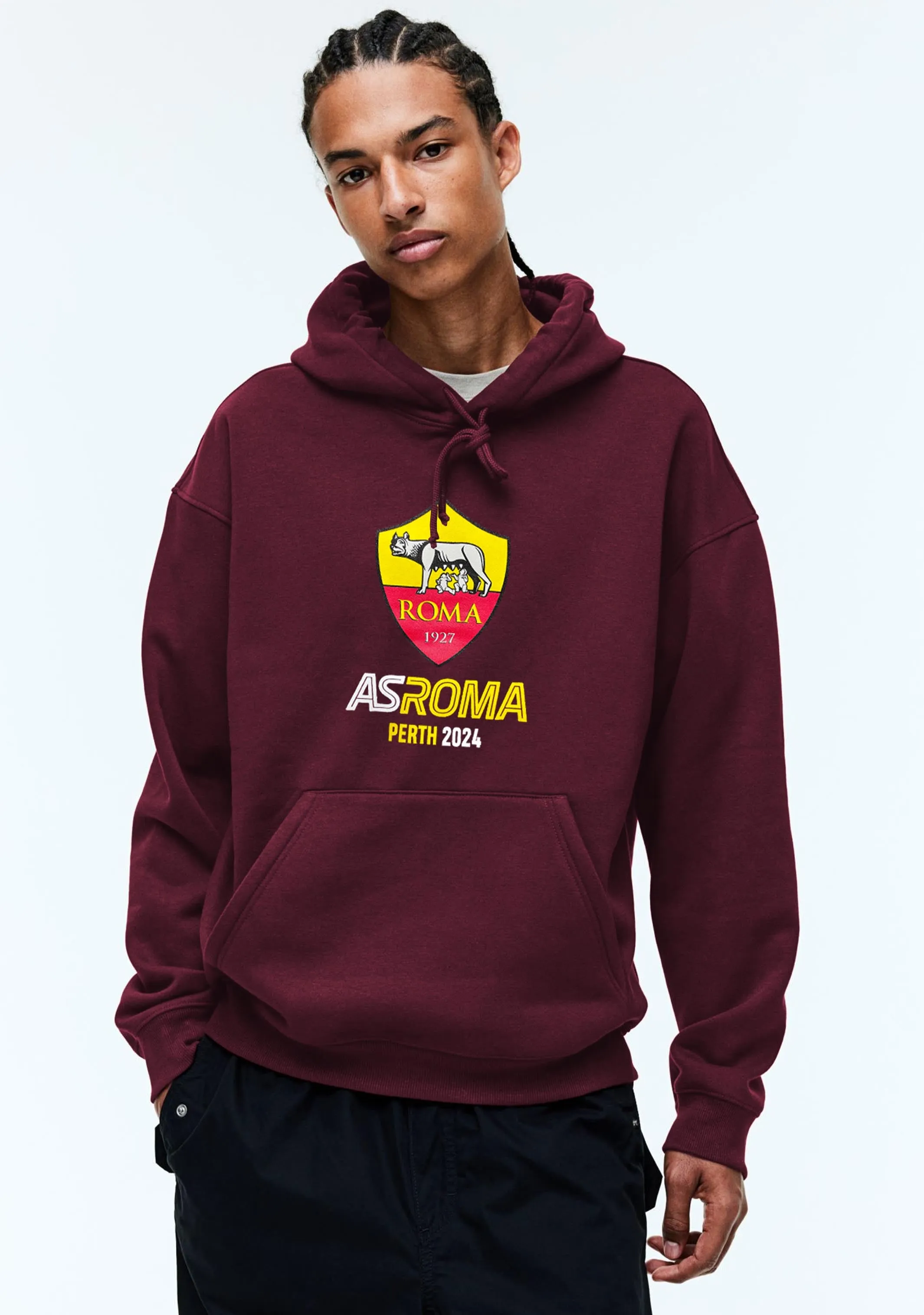 AS Roma Sweat à capuche pour hommes Tour de Perth <br> ASR124AA Marron