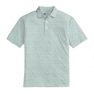 Polo de performance imprimé Azalée - Vert golf