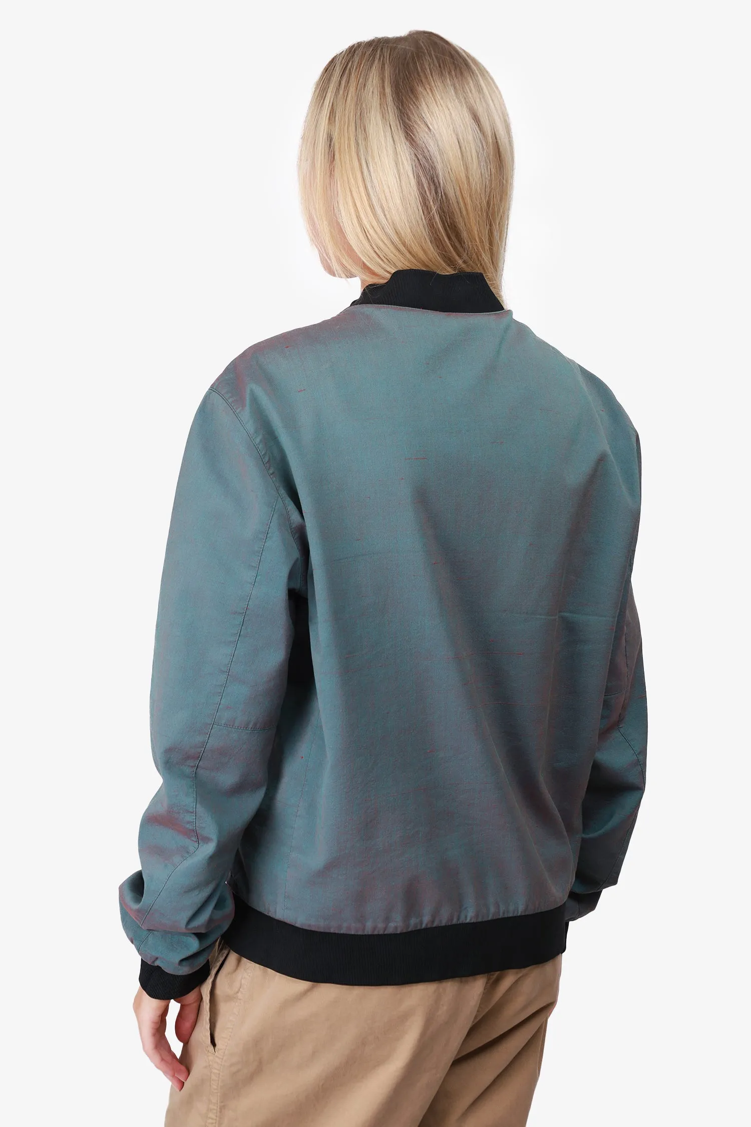 Veste bomber iridescente bleue Balenciaga Taille 50 Homme