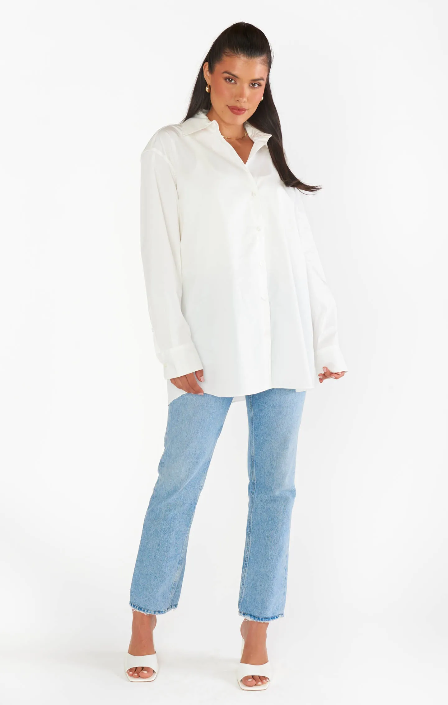 Chemise boutonnée Banks ~ Popeline blanche