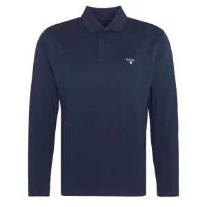 Barbour Polo Original Sport à Manches Longues Sur Mesure Marine