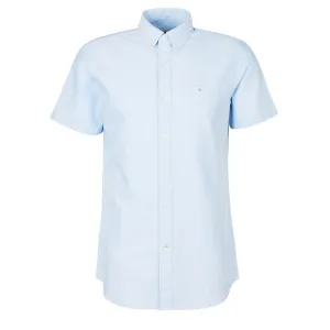 Barbour Chemise Oxford à Manches Courtes Sur Mesure Ciel