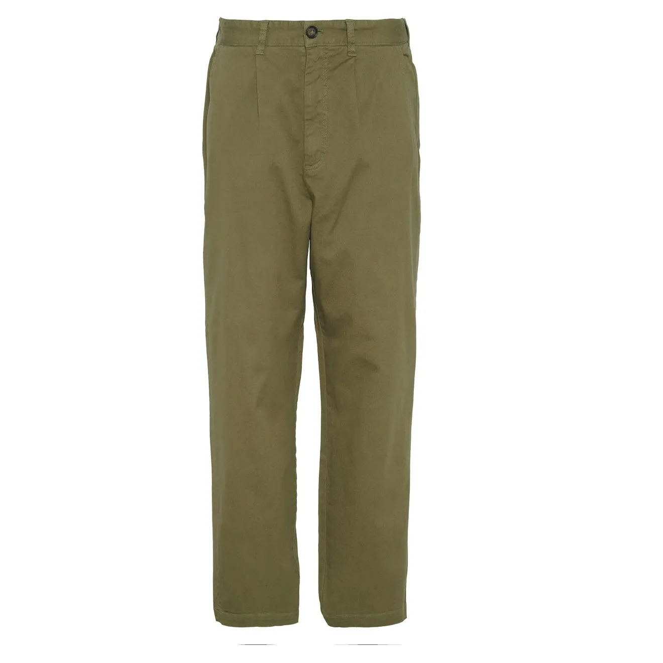 Barbour Pantalon décontracté en sergé stretch lavé Olive