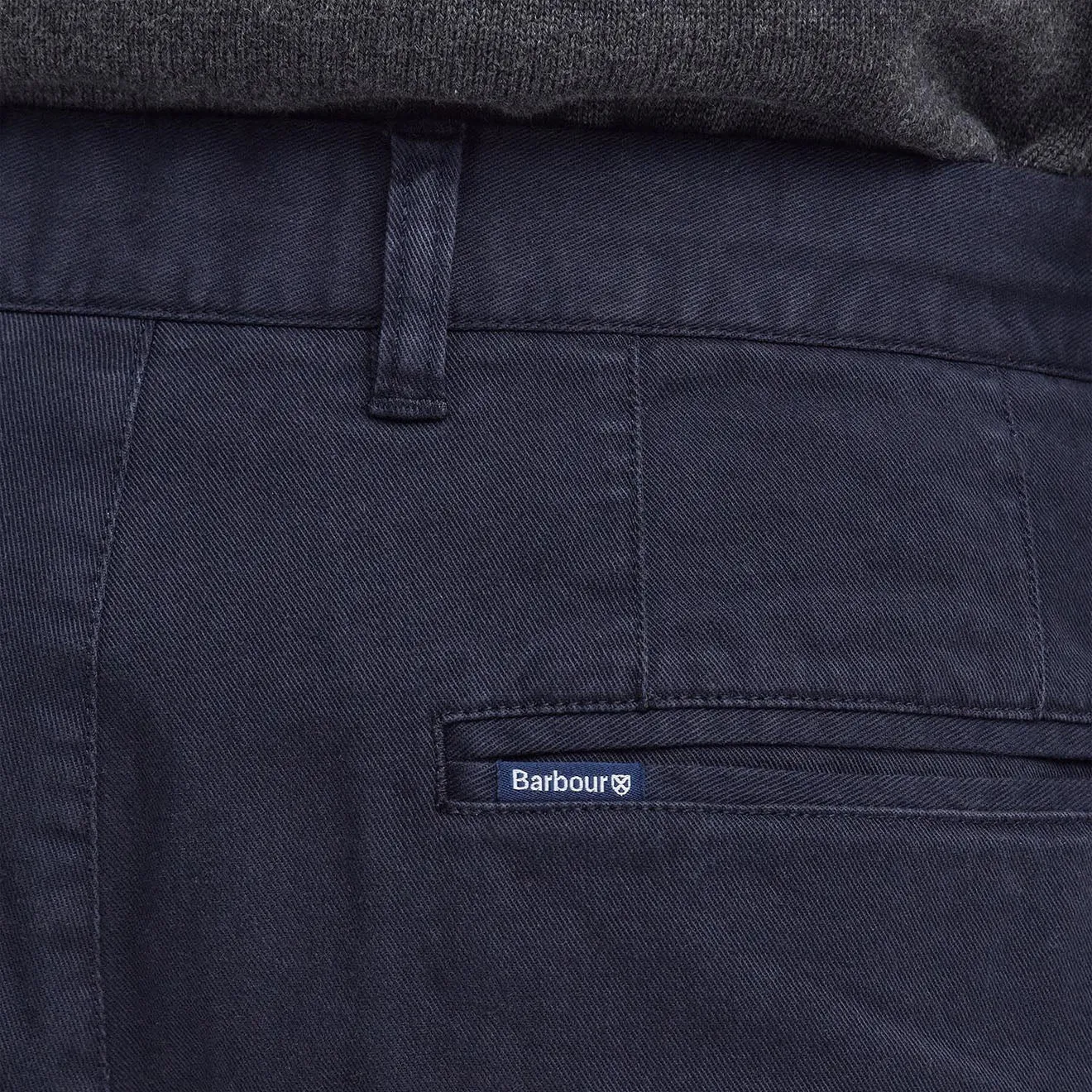 Barbour Pantalon ajusté en sergé stretch lavé Bleu marine foncé
