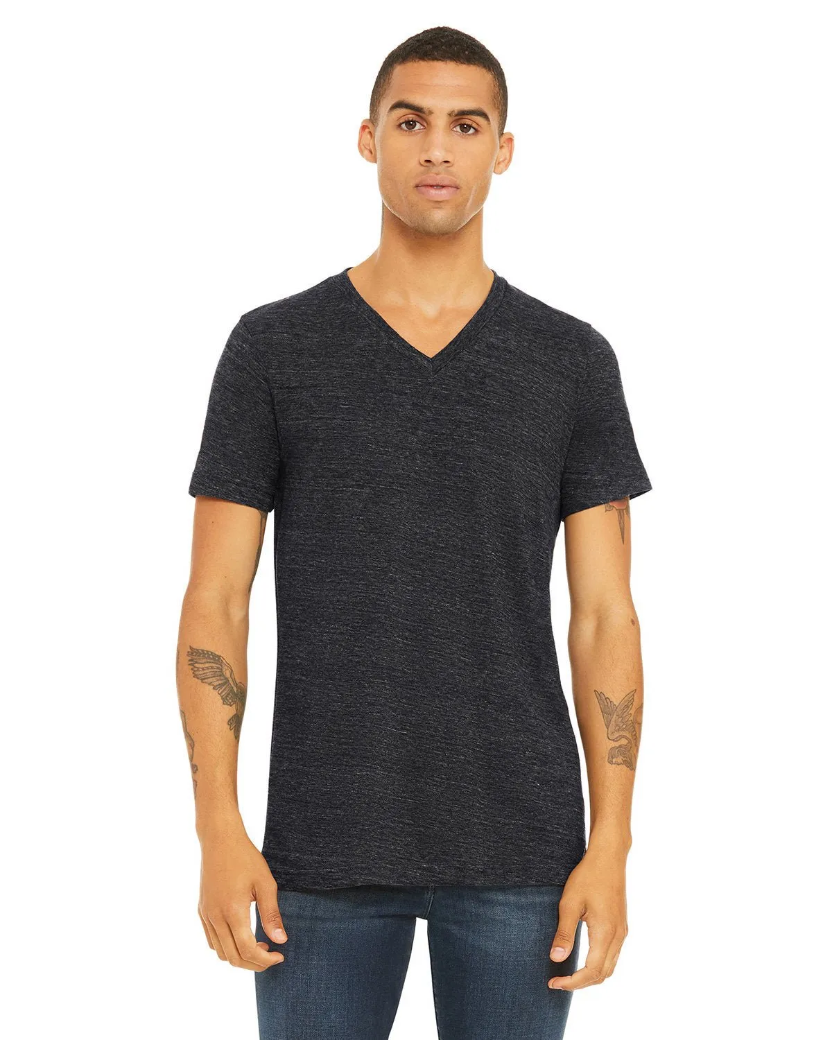 Bella   Canvas 3005 T-shirt col en V unisexe à manches courtes en jersey