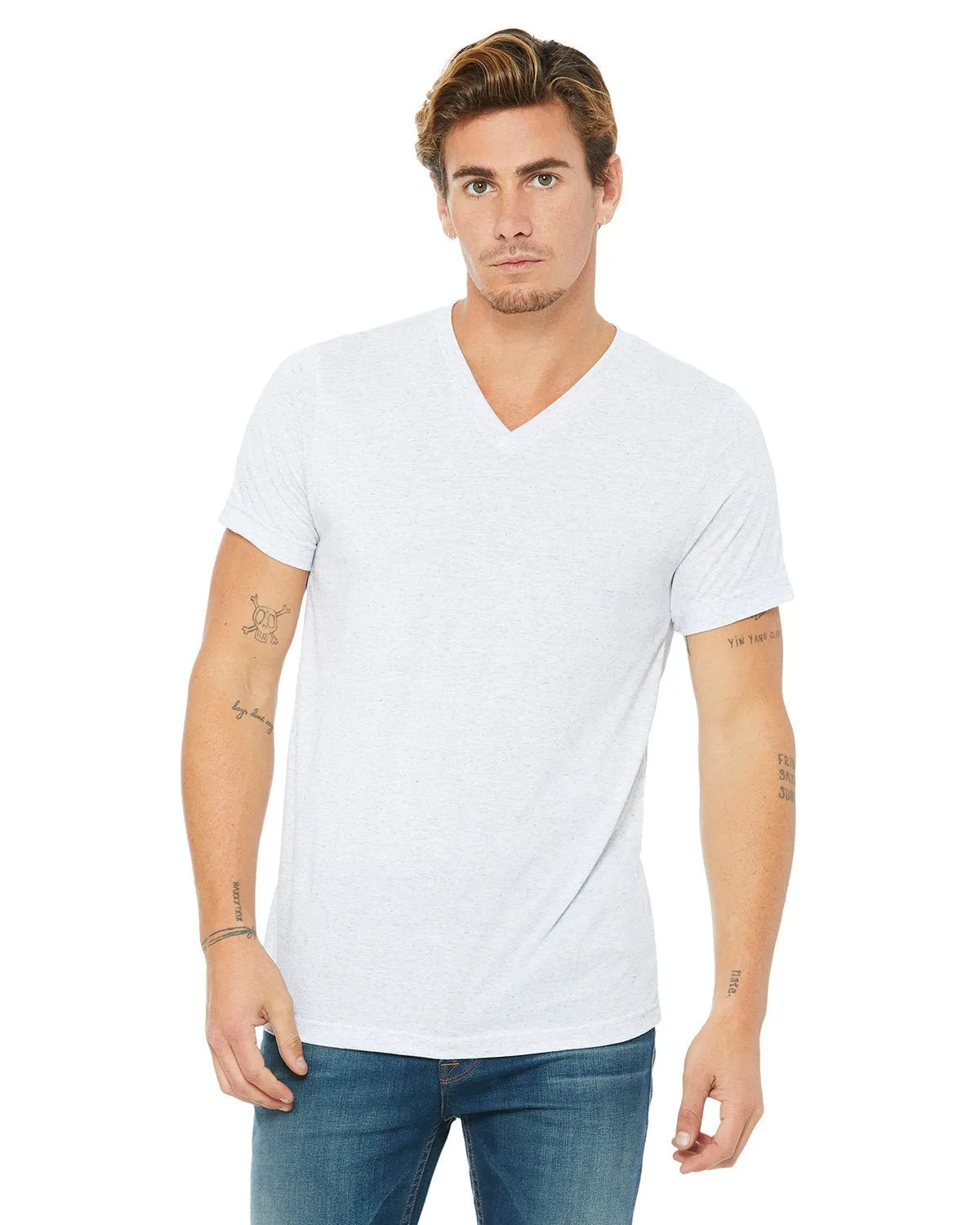 Bella   Canvas 3005 T-shirt col en V unisexe à manches courtes en jersey