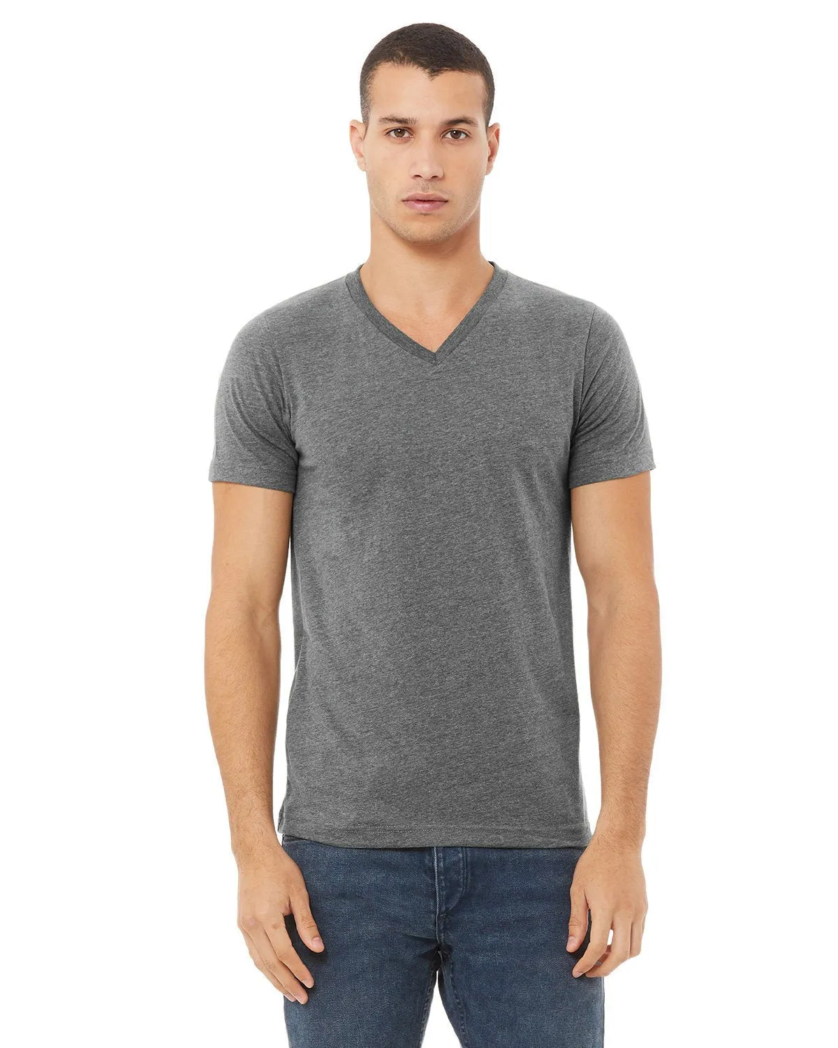 Bella   Canvas 3005 T-shirt col en V unisexe à manches courtes en jersey