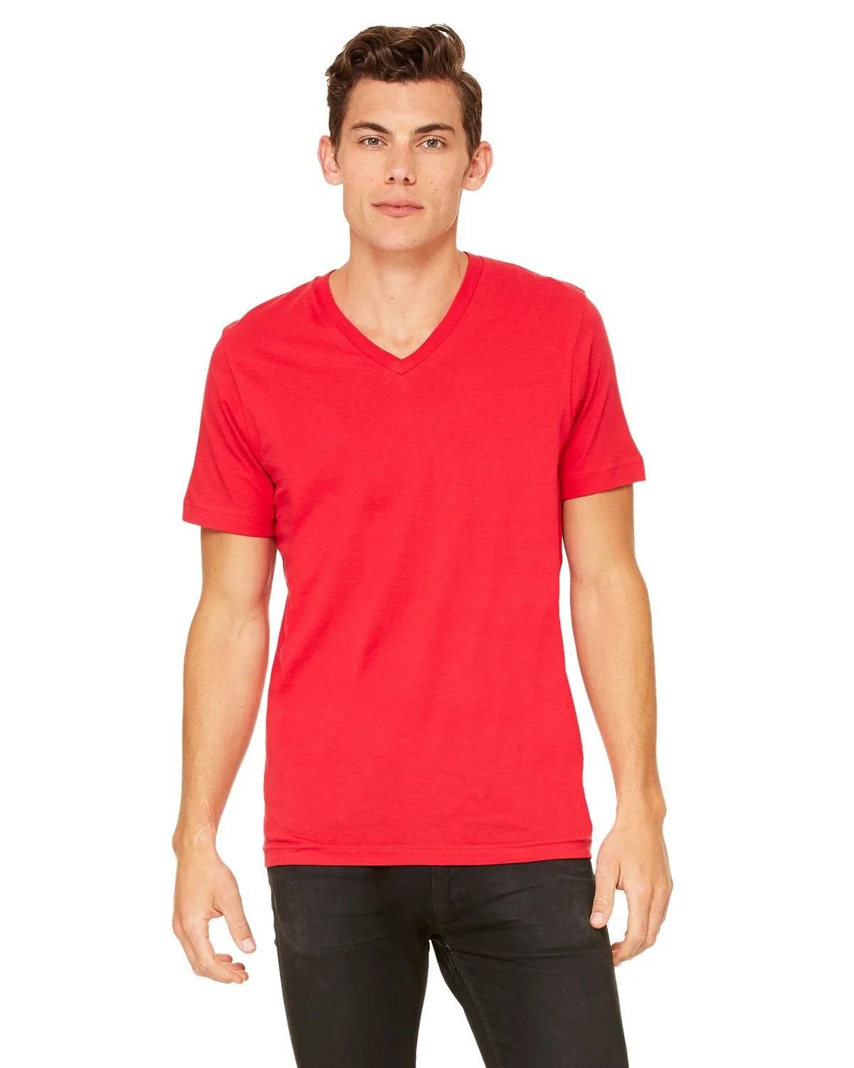 Bella   Canvas 3005 T-shirt col en V unisexe à manches courtes en jersey