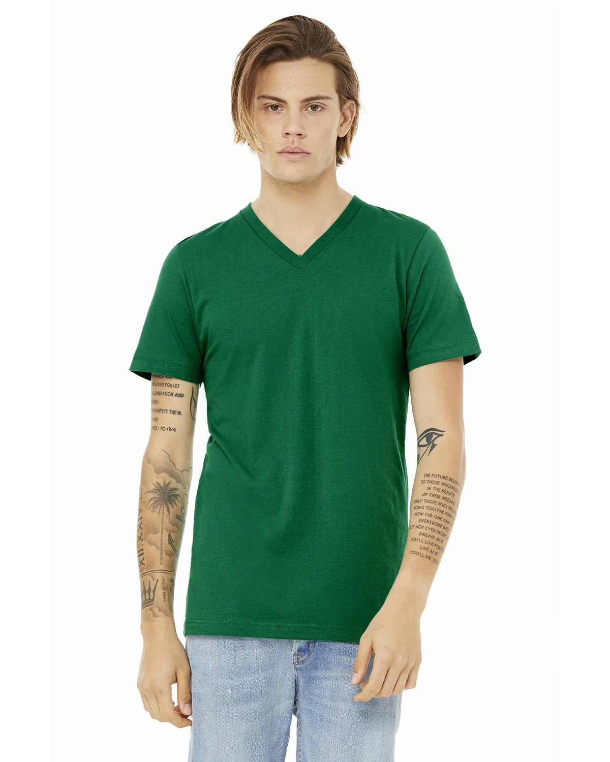 Bella   Canvas 3005 T-shirt col en V unisexe à manches courtes en jersey