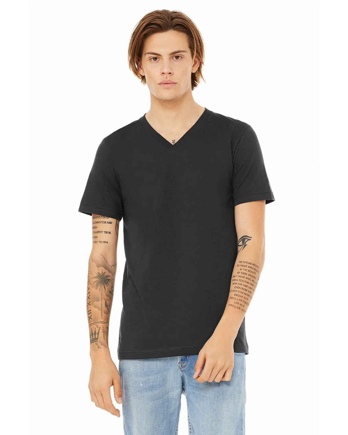 Bella   Canvas 3005 T-shirt col en V unisexe à manches courtes en jersey