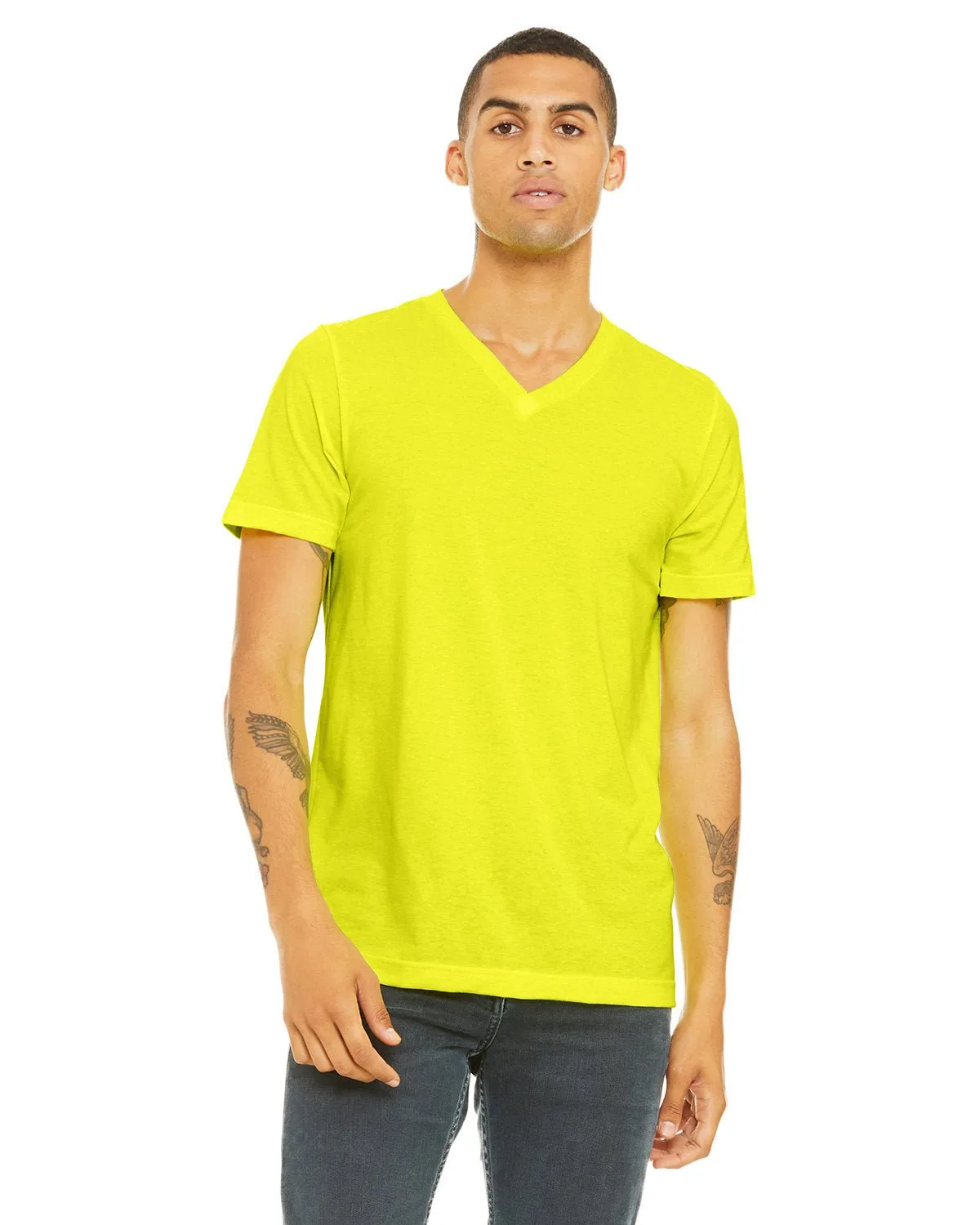 Bella   Canvas 3005 T-shirt col en V unisexe à manches courtes en jersey