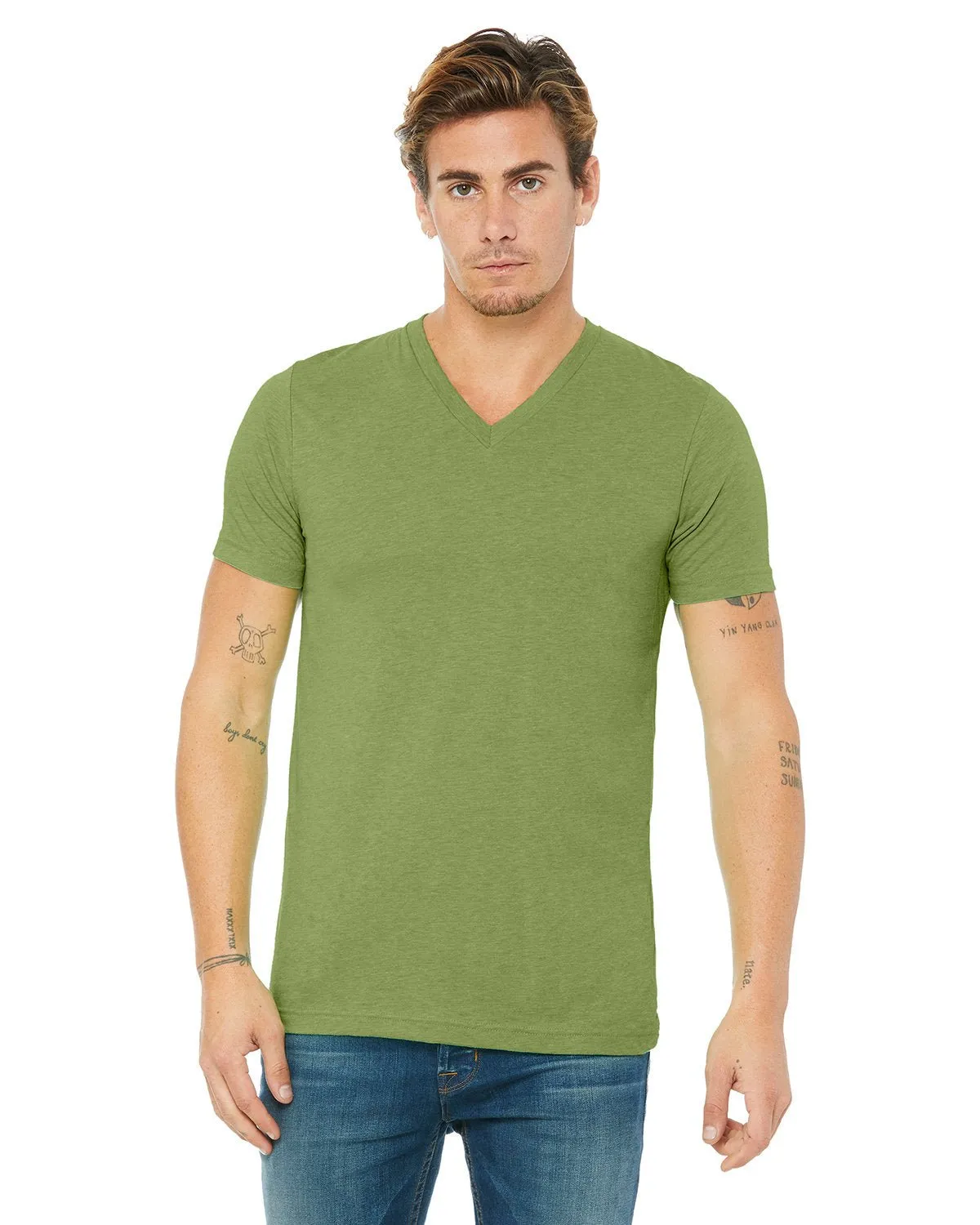 Bella   Canvas 3005 T-shirt col en V unisexe à manches courtes en jersey