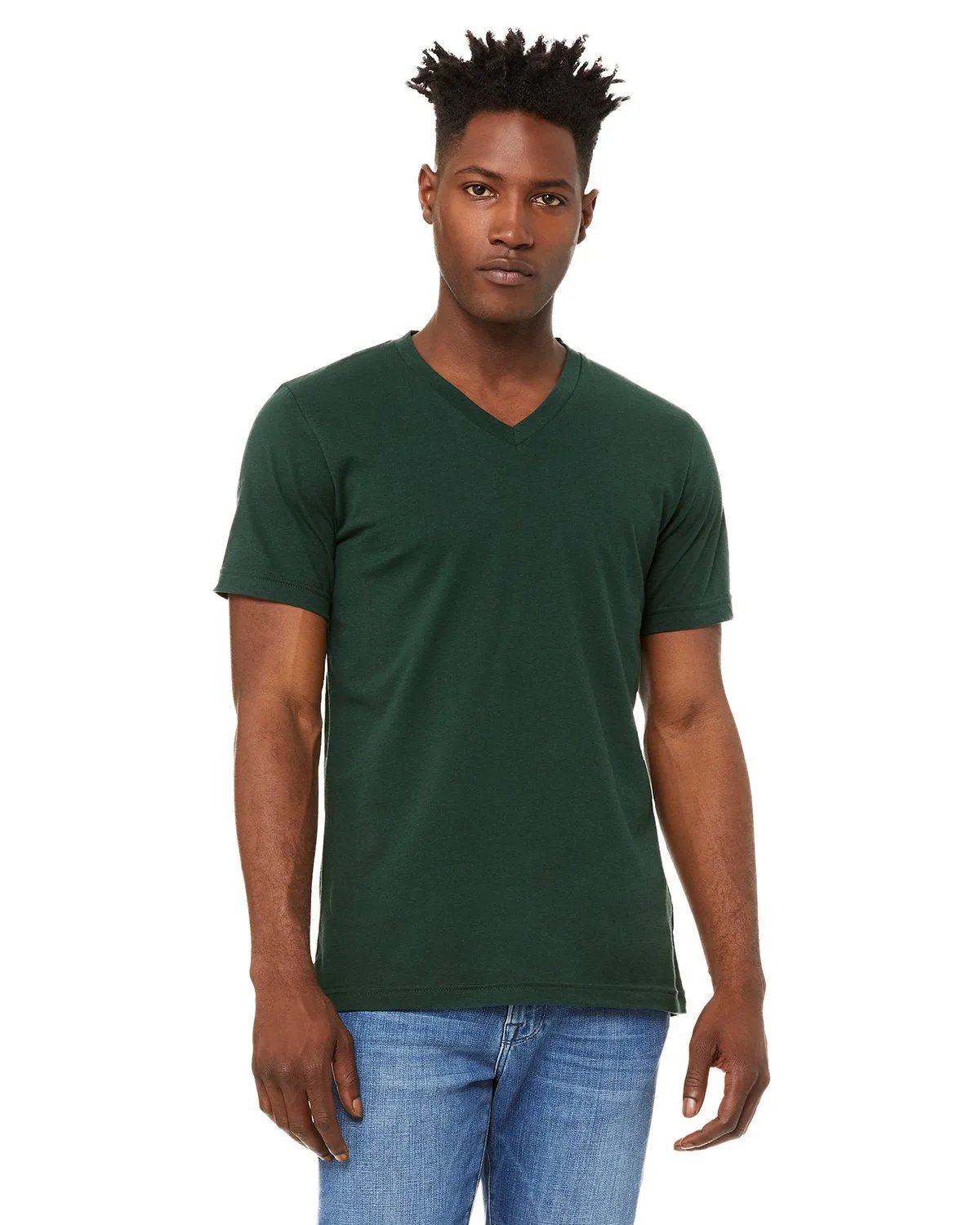 Bella   Canvas 3005 T-shirt col en V unisexe à manches courtes en jersey