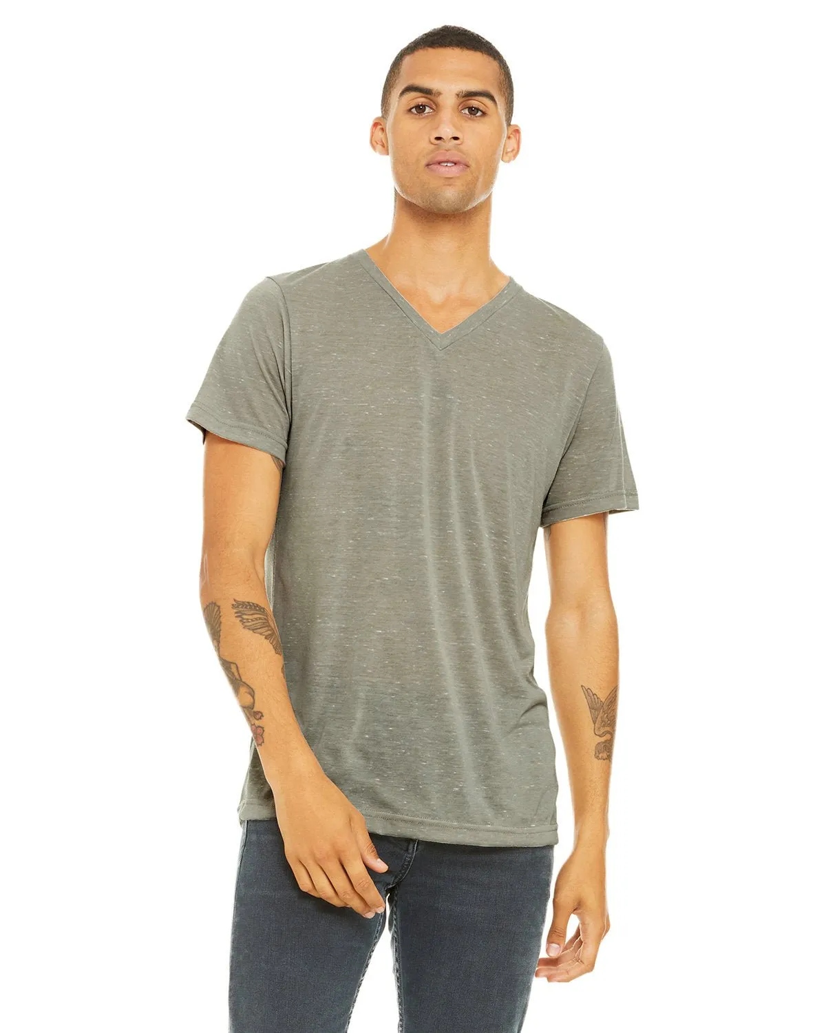 Bella   Canvas 3005 T-shirt col en V unisexe à manches courtes en jersey