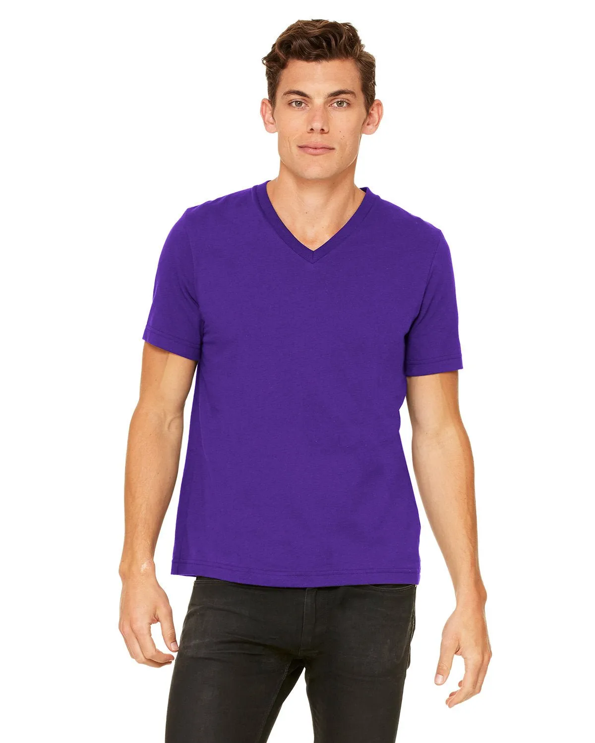Bella   Canvas 3005 T-shirt col en V unisexe à manches courtes en jersey