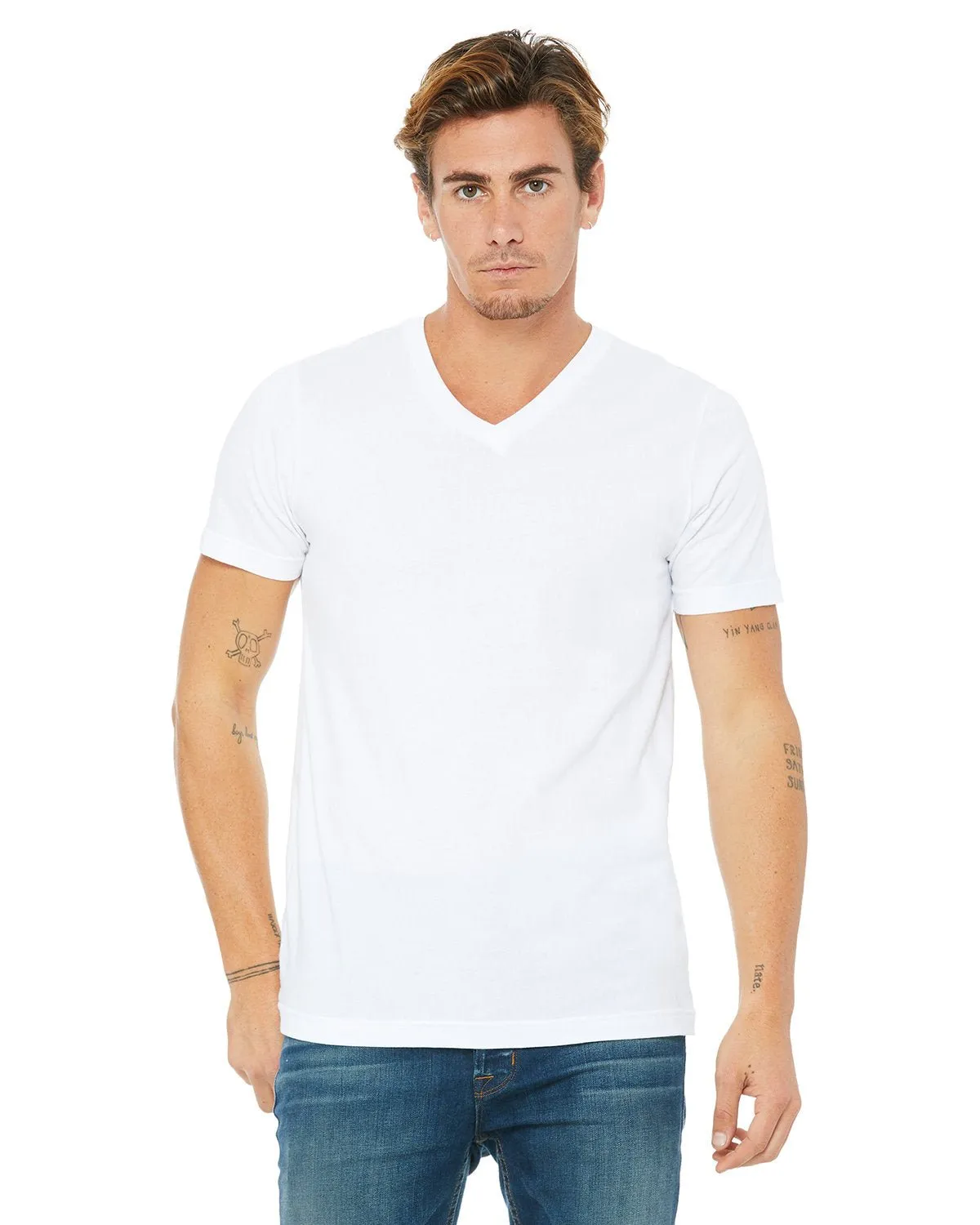 Bella   Canvas 3005 T-shirt col en V unisexe à manches courtes en jersey