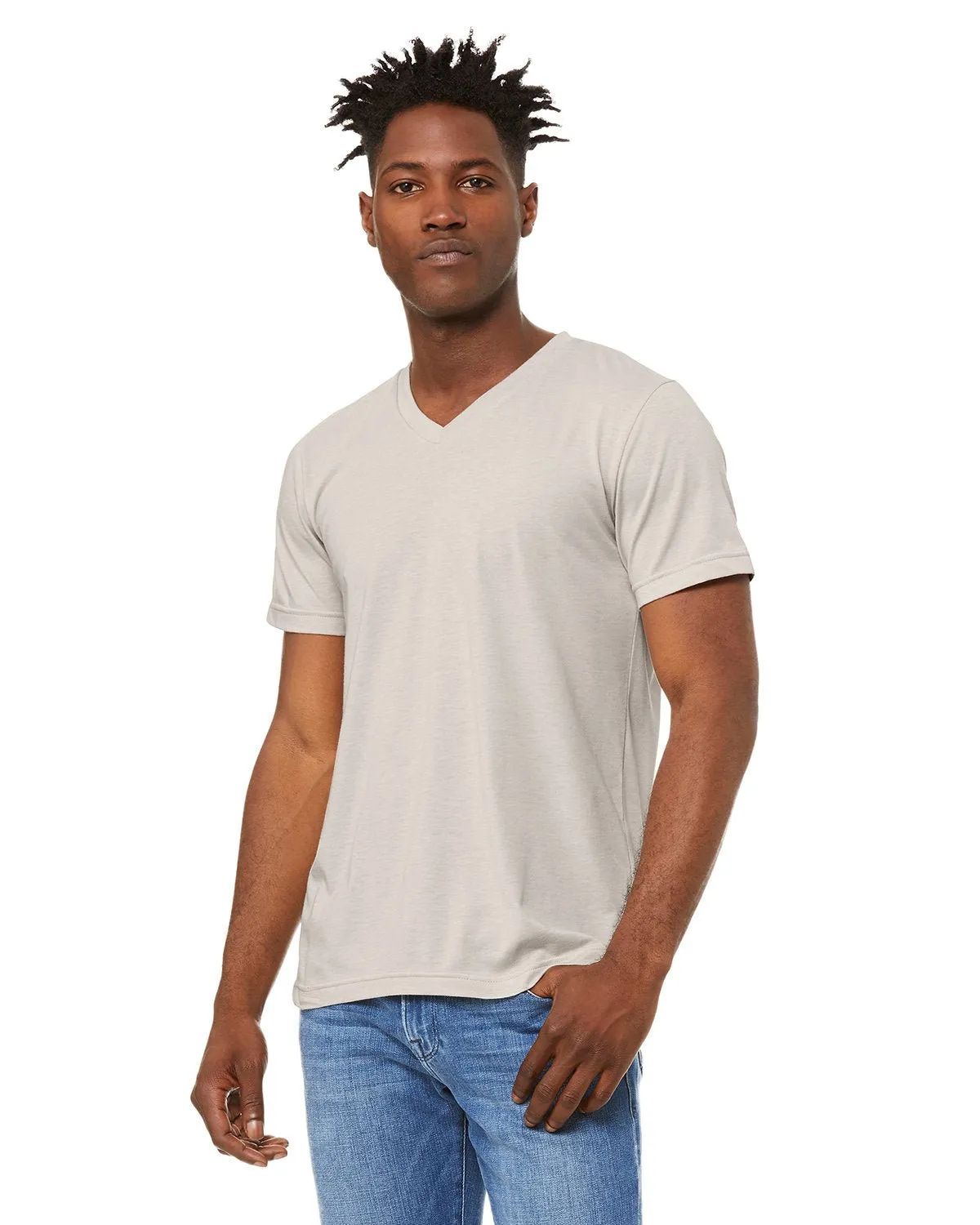 Bella   Canvas 3005 T-shirt col en V unisexe à manches courtes en jersey