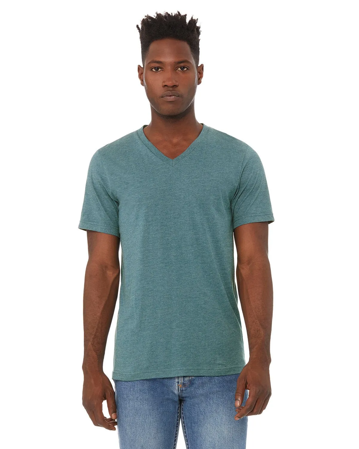 Bella   Canvas 3005 T-shirt col en V unisexe à manches courtes en jersey