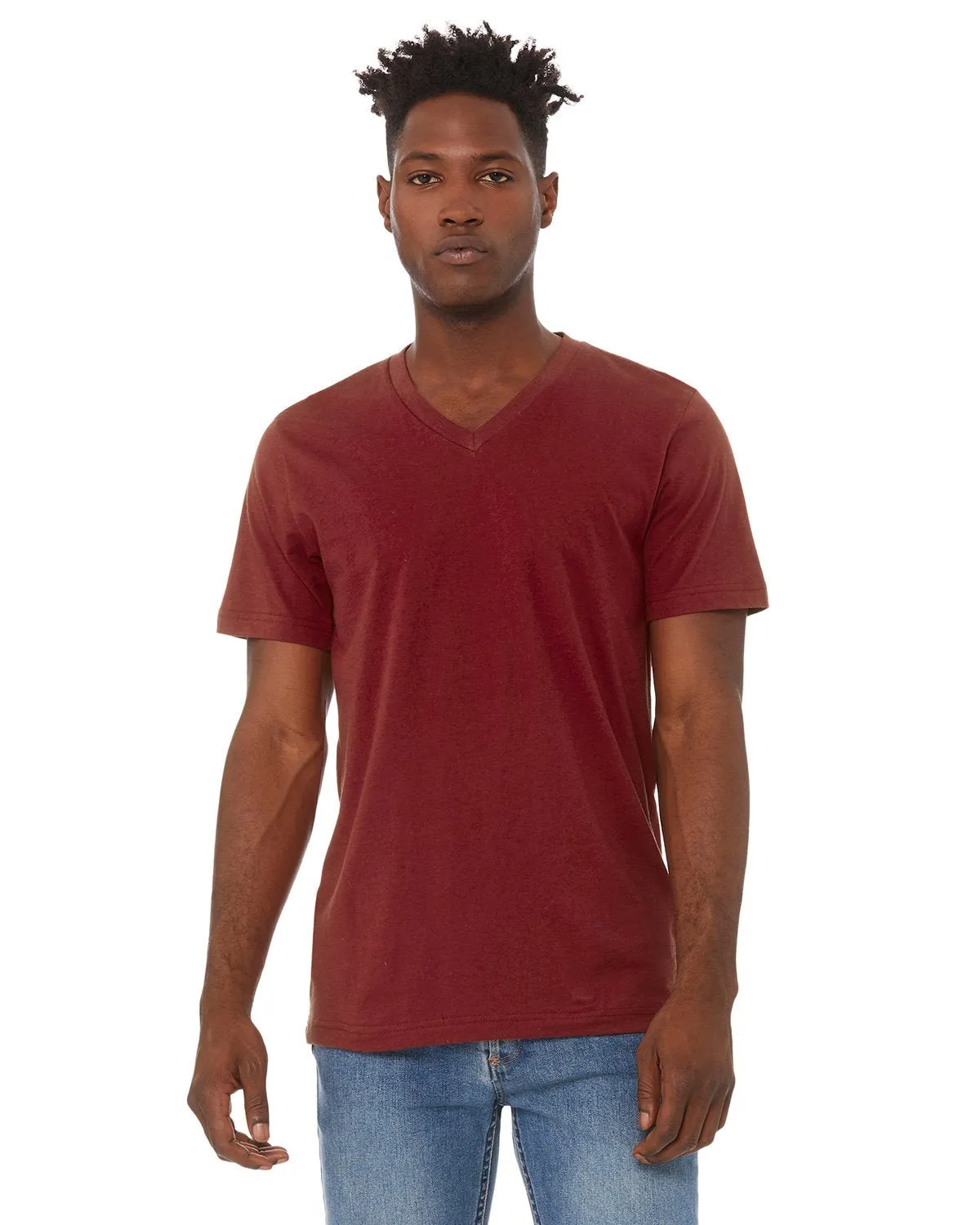 Bella   Canvas 3005 T-shirt col en V unisexe à manches courtes en jersey