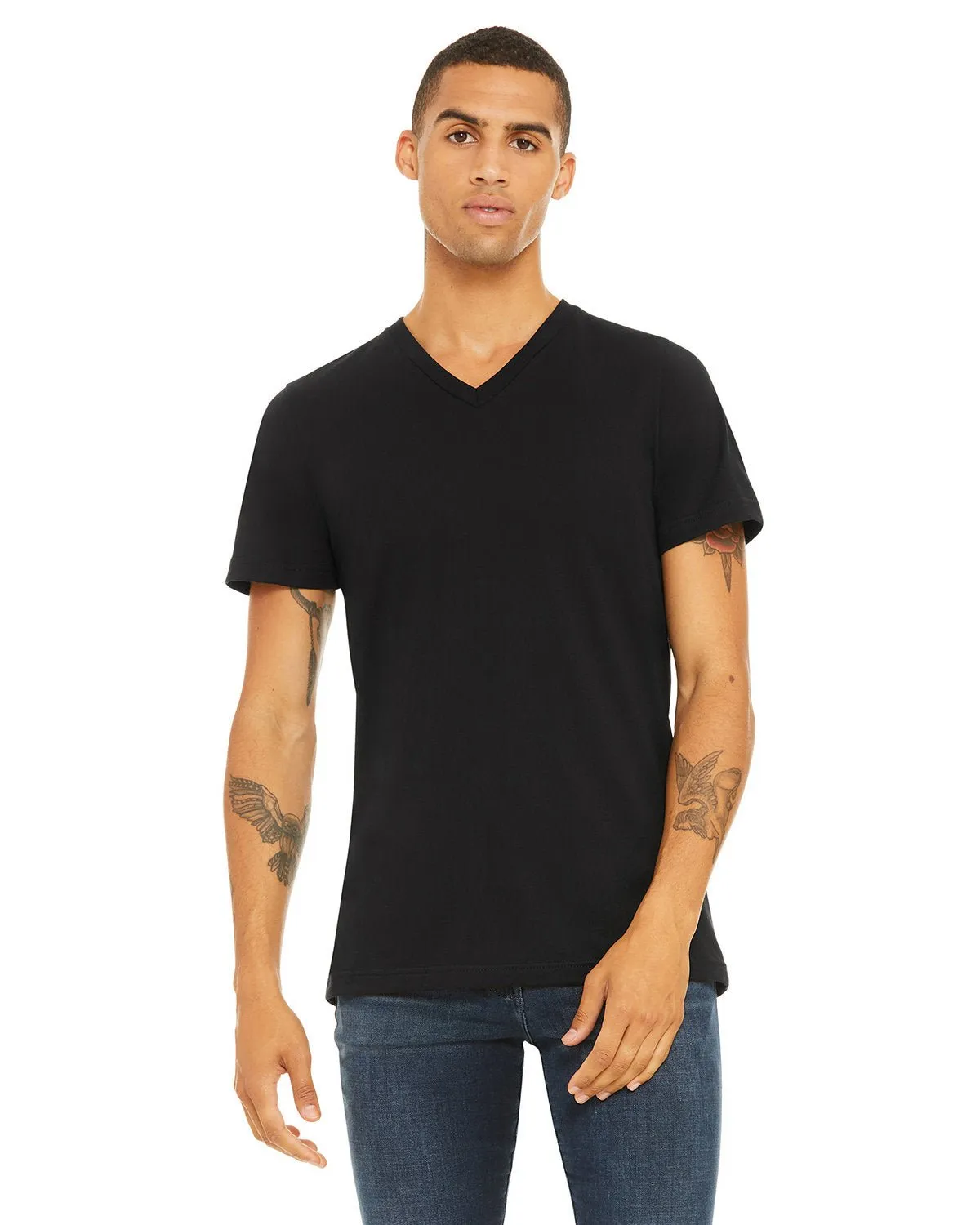 Bella   Canvas 3005 T-shirt col en V unisexe à manches courtes en jersey