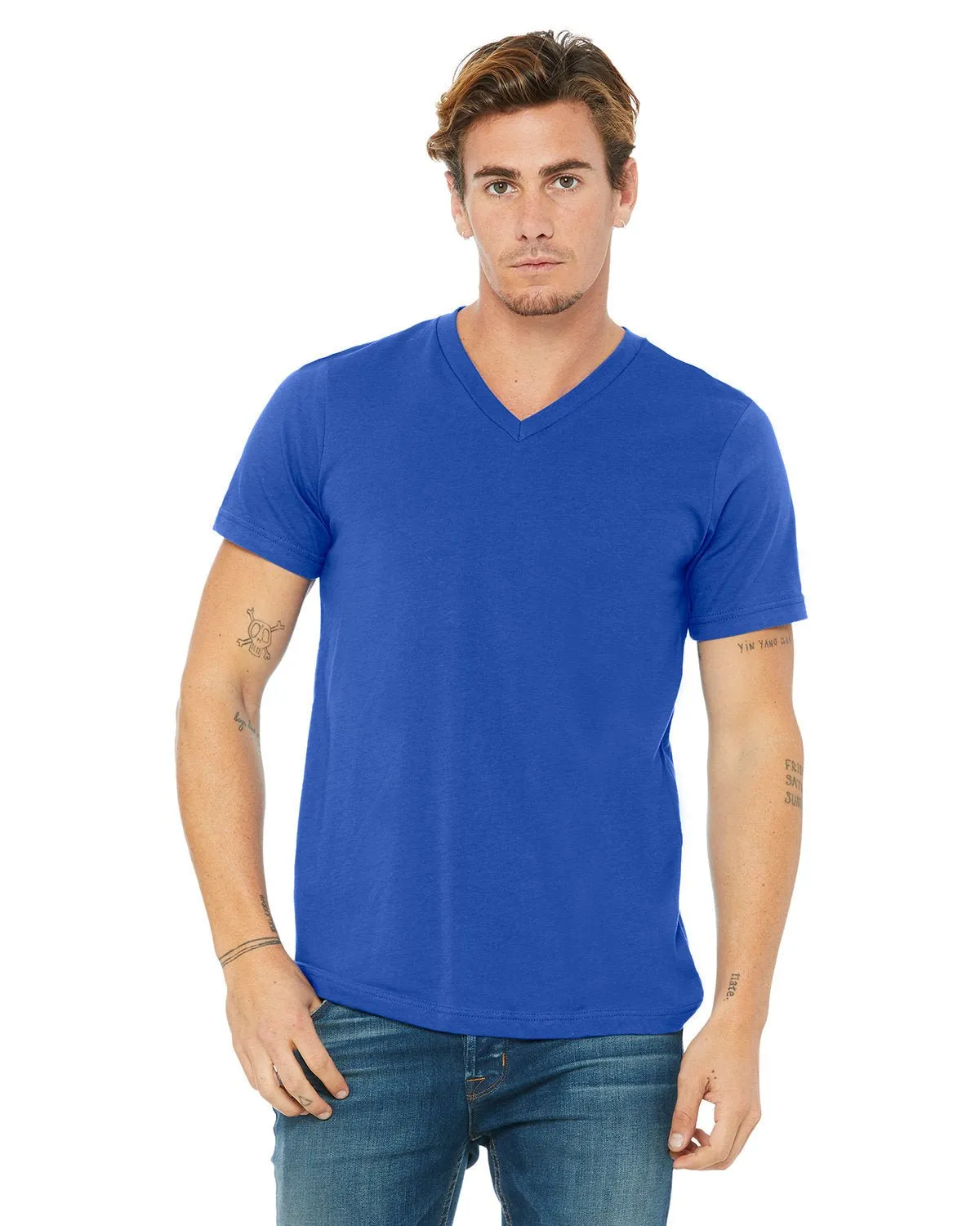 Bella   Canvas 3005 T-shirt col en V unisexe à manches courtes en jersey