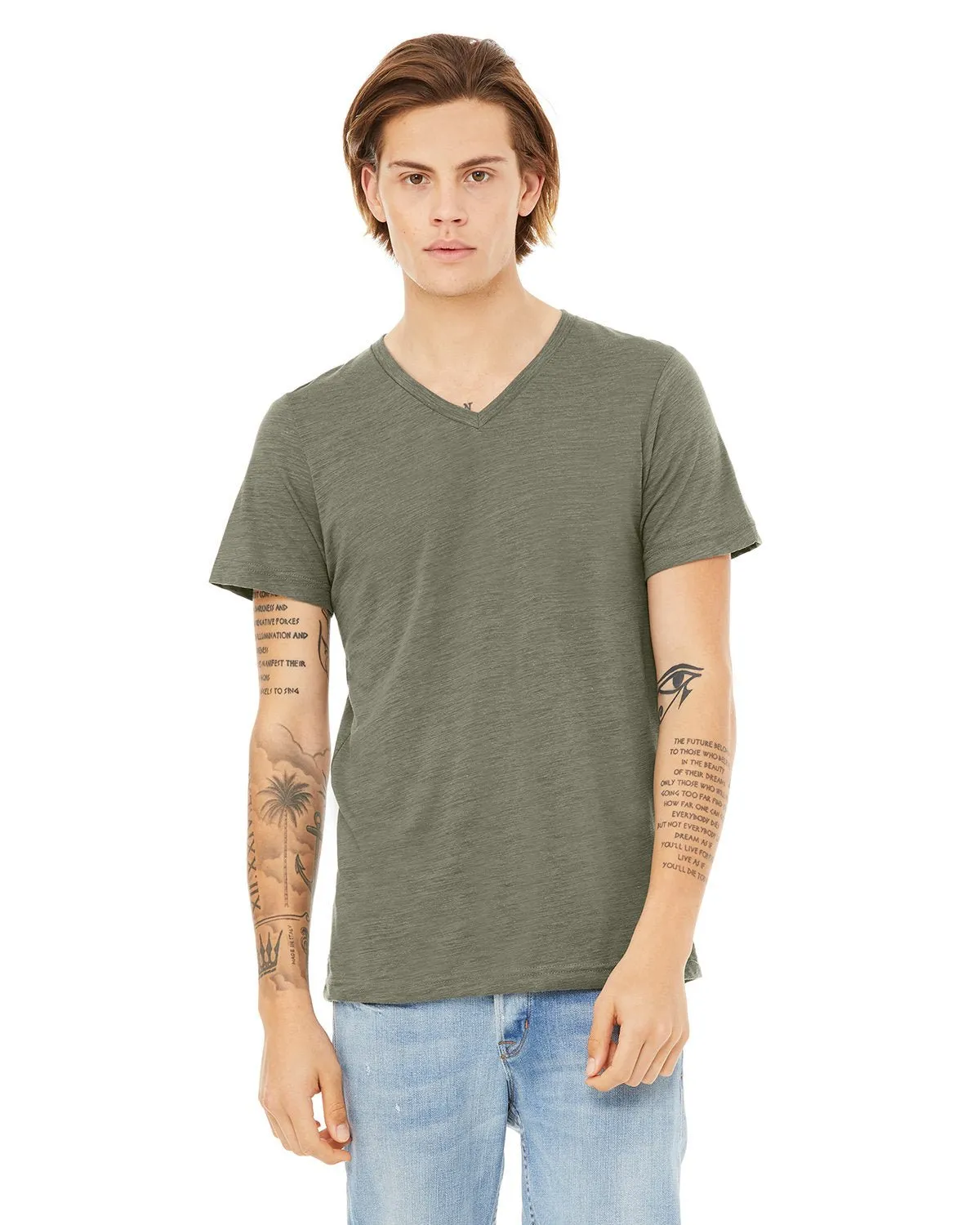 Bella   Canvas 3005 T-shirt col en V unisexe à manches courtes en jersey