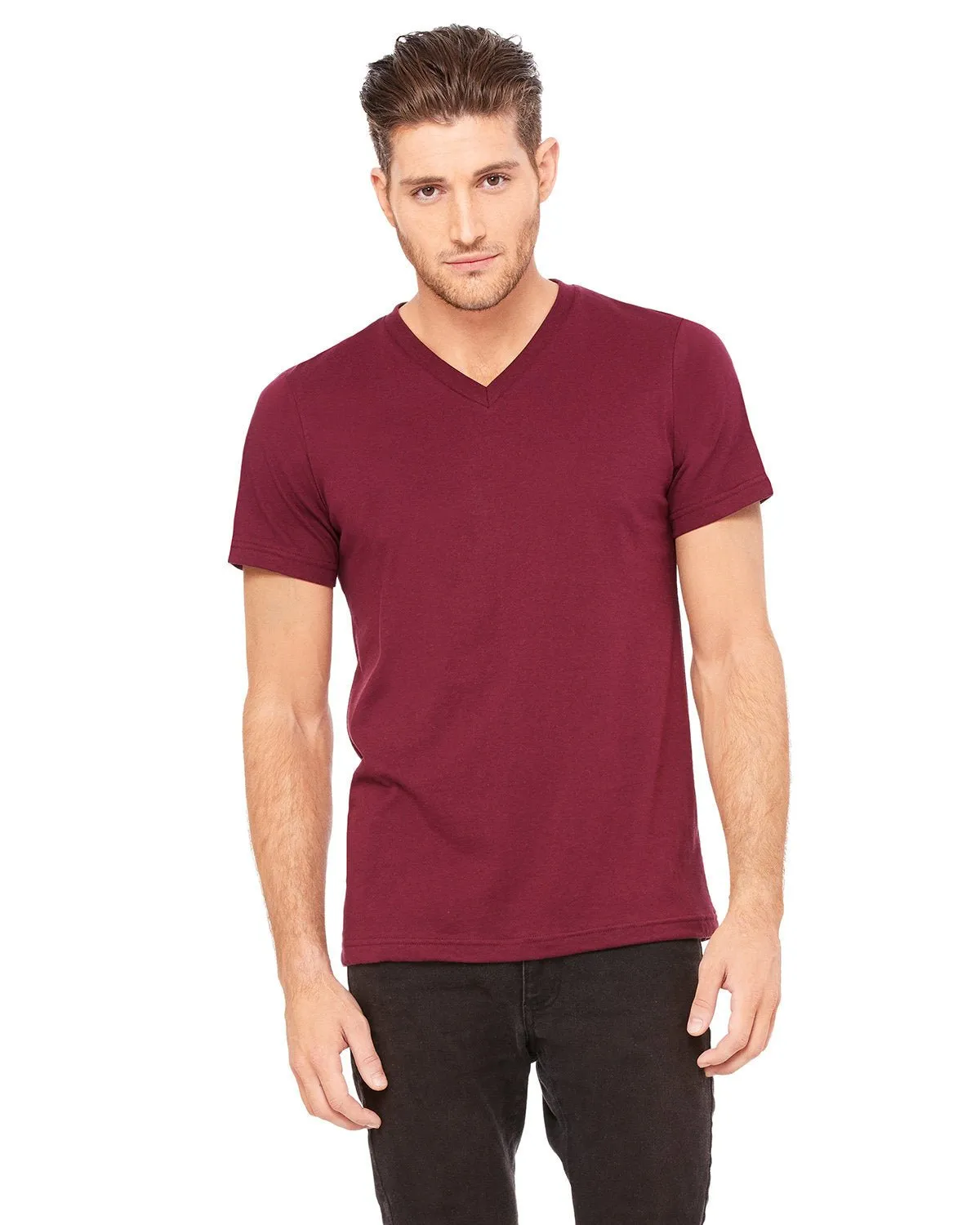 Bella   Canvas 3005 T-shirt col en V unisexe à manches courtes en jersey