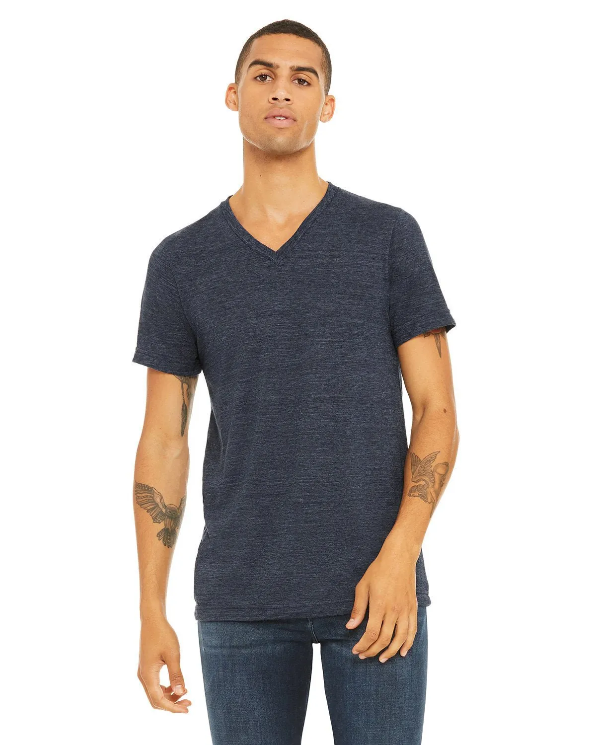 Bella   Canvas 3005 T-shirt col en V unisexe à manches courtes en jersey