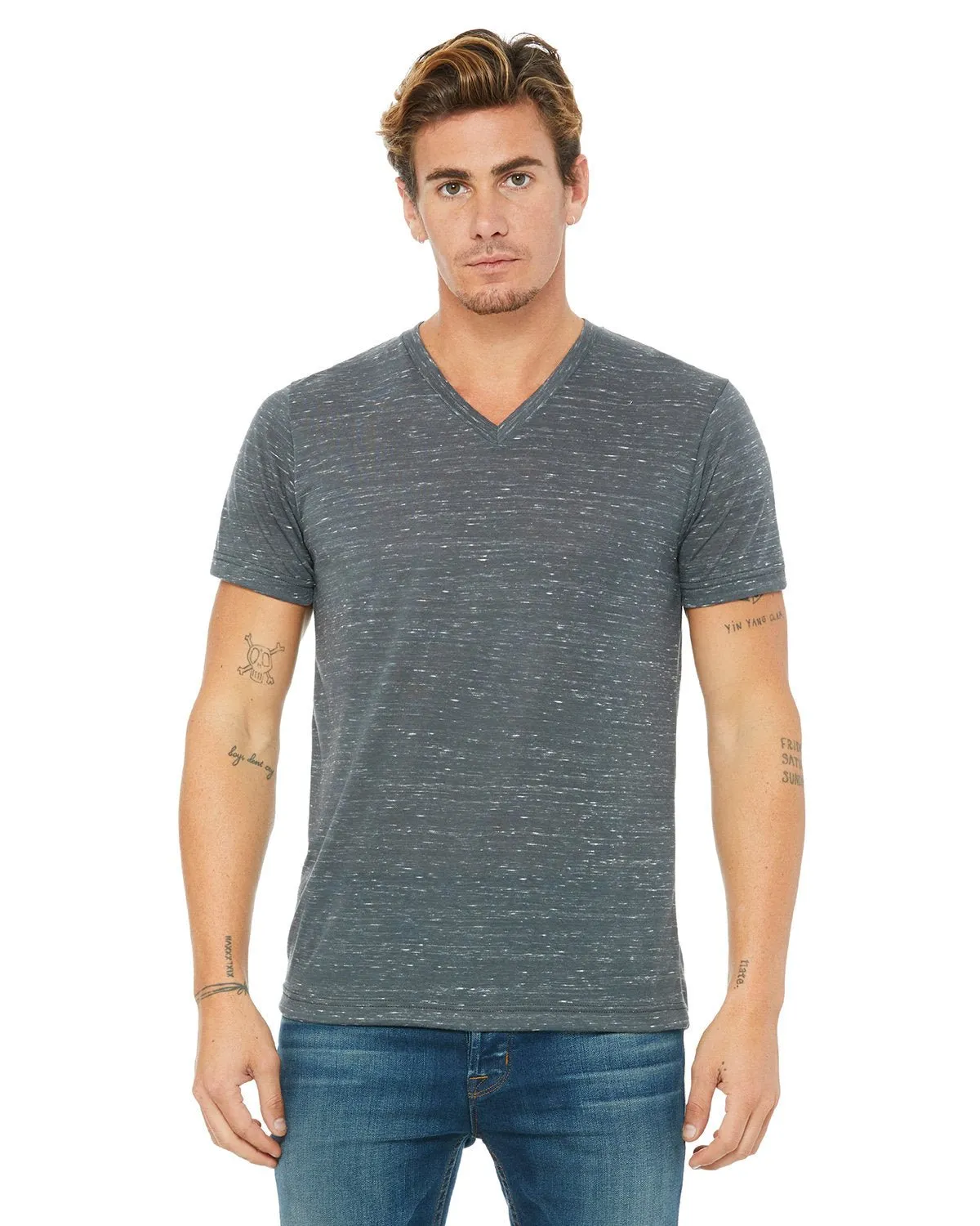 Bella   Canvas 3005 T-shirt col en V unisexe à manches courtes en jersey